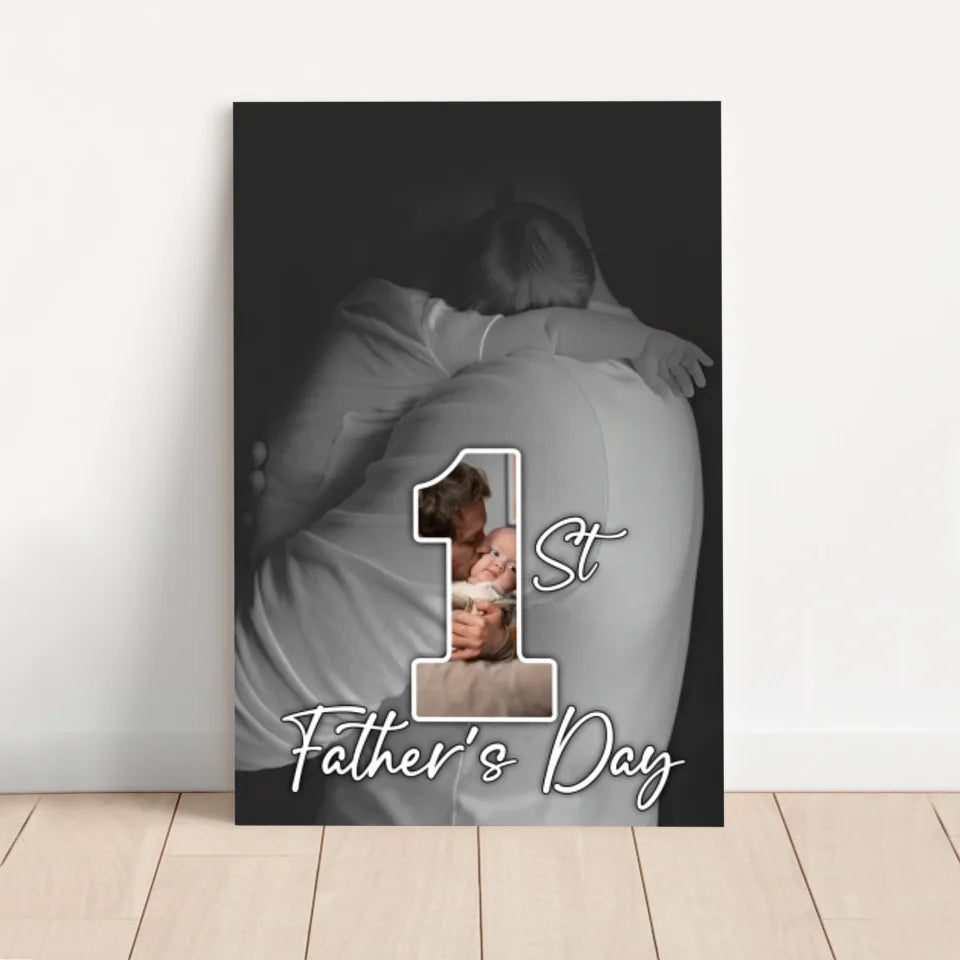 Personalized canvas βThe first Father's Dayβ