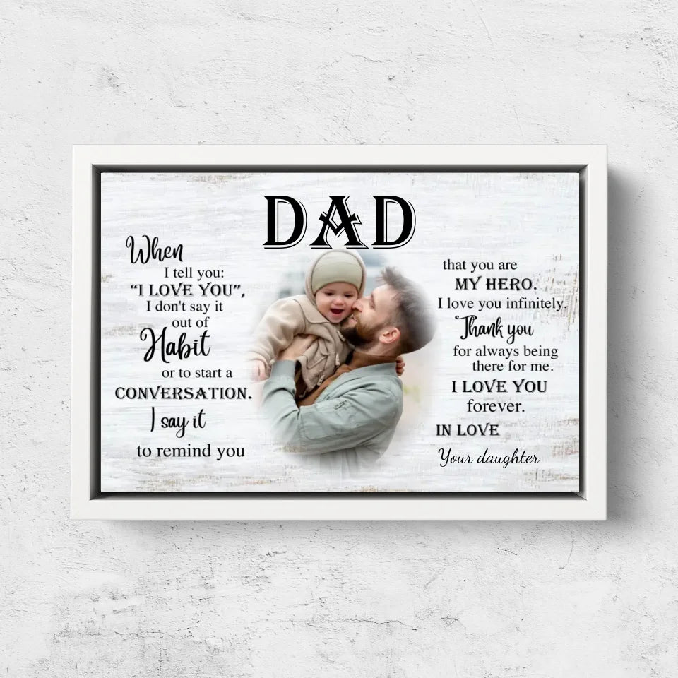 Personalized Canvas "To Dad"