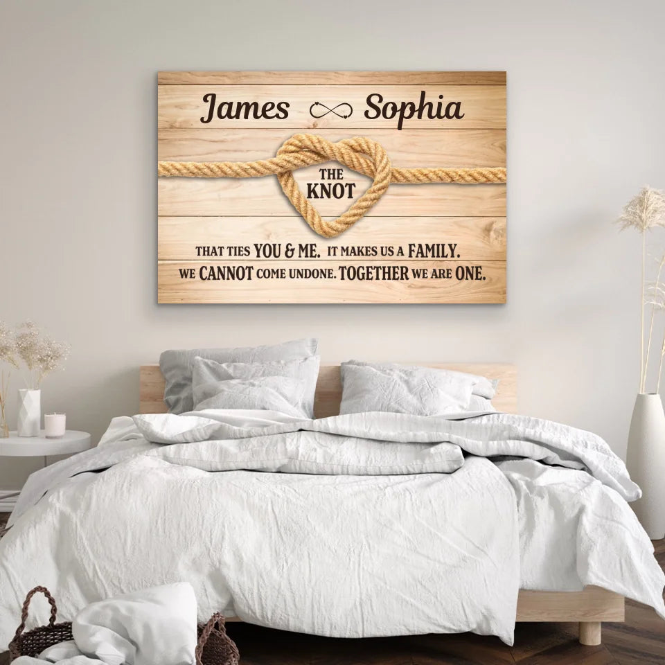 Personalized Canvas "True Lover's Knot"