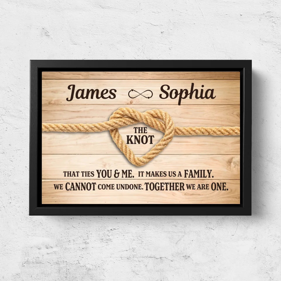 Personalized Canvas "True Lover's Knot"