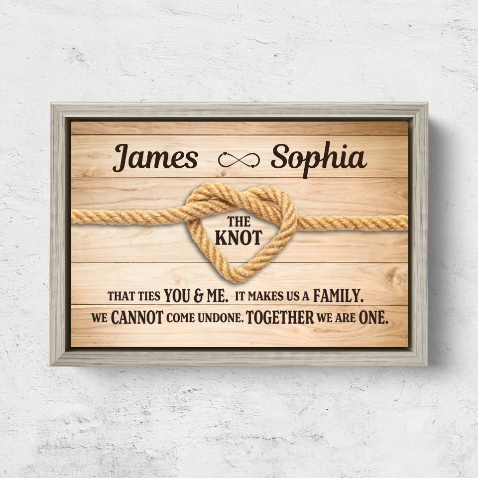 Personalized Canvas "True Lover's Knot"