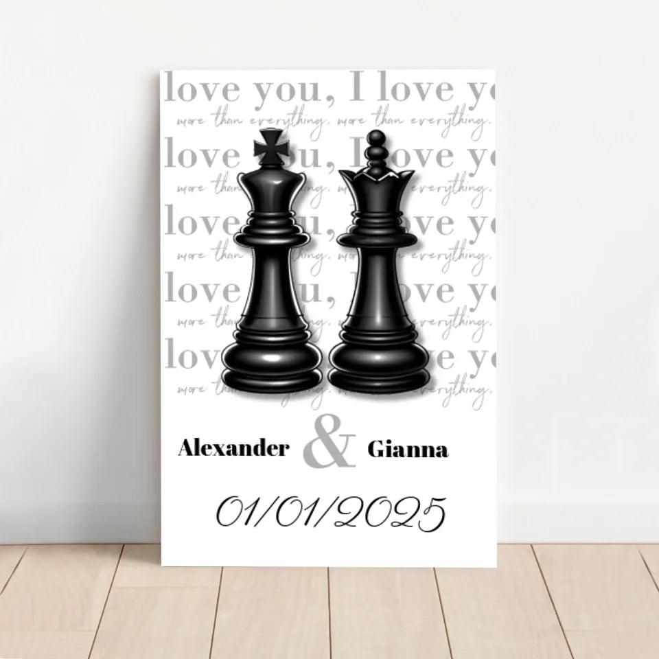 Personalized Canvas “The Queen and the King”