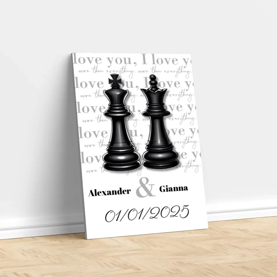 Personalized Canvas “The Queen and the King”