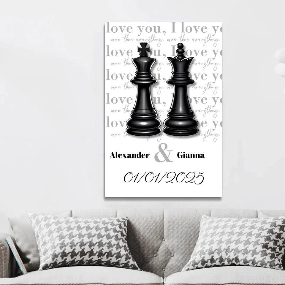 Personalized Canvas “The Queen and the King”