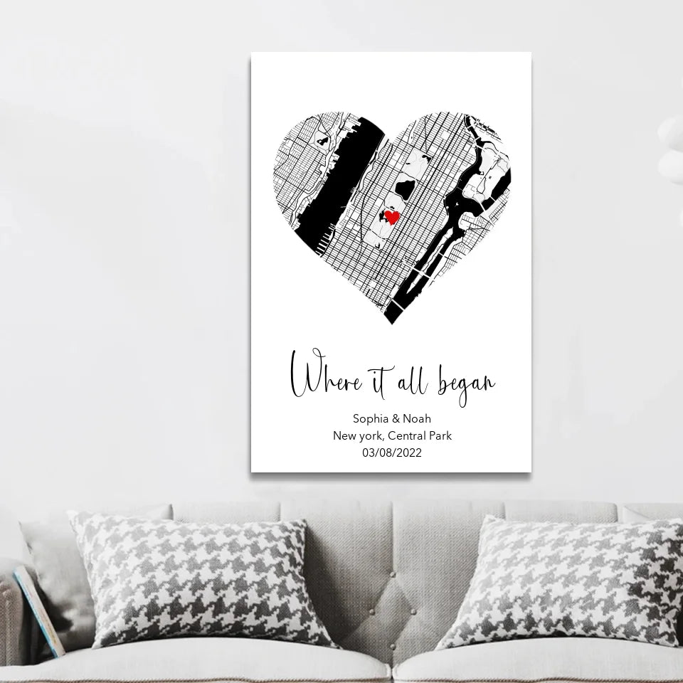 Personalized Canvas "Where it all began"