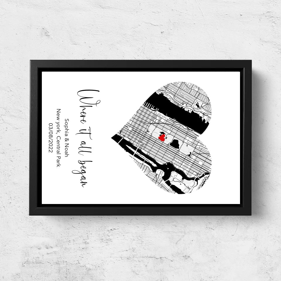 Personalized Canvas "Where it all began"