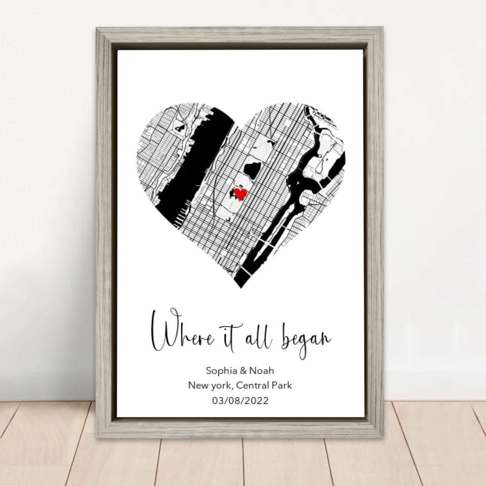 Personalized Canvas "Where it all began"