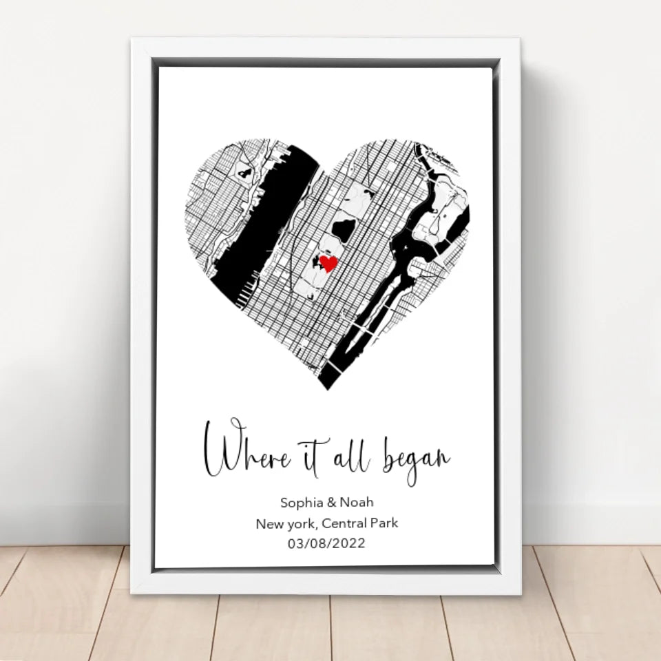 Personalized Canvas "Where it all began"