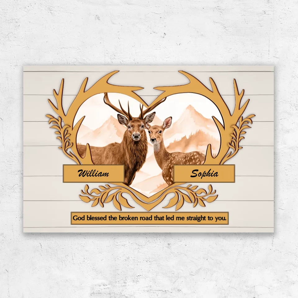 Personalized Canvas βGod blessed the broken roadβ