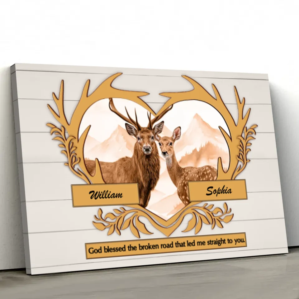 Personalized Canvas “God blessed the broken road“