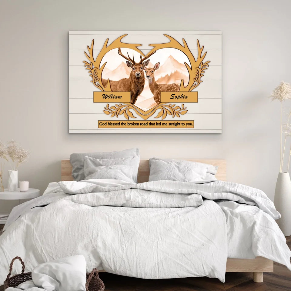 Personalized Canvas “God blessed the broken road“