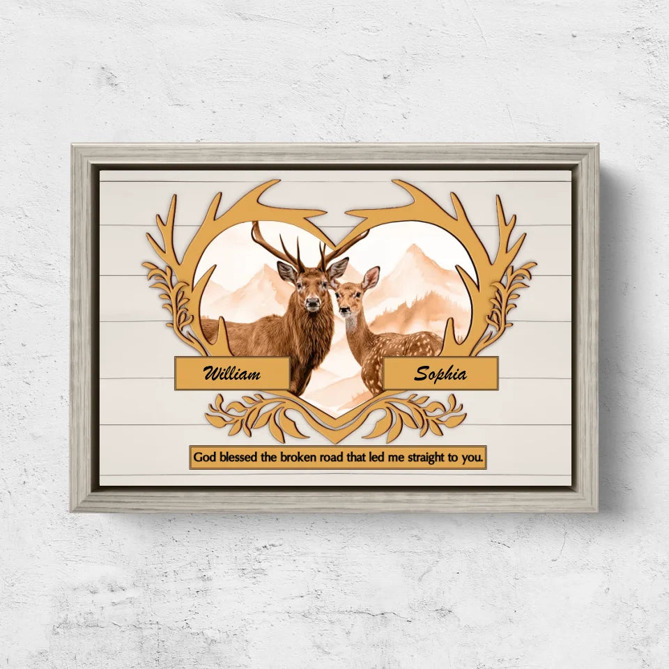 Personalized Canvas “God blessed the broken road“