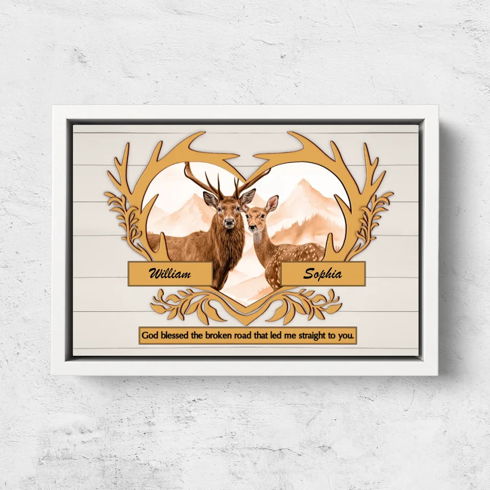 Personalized Canvas “God blessed the broken road“