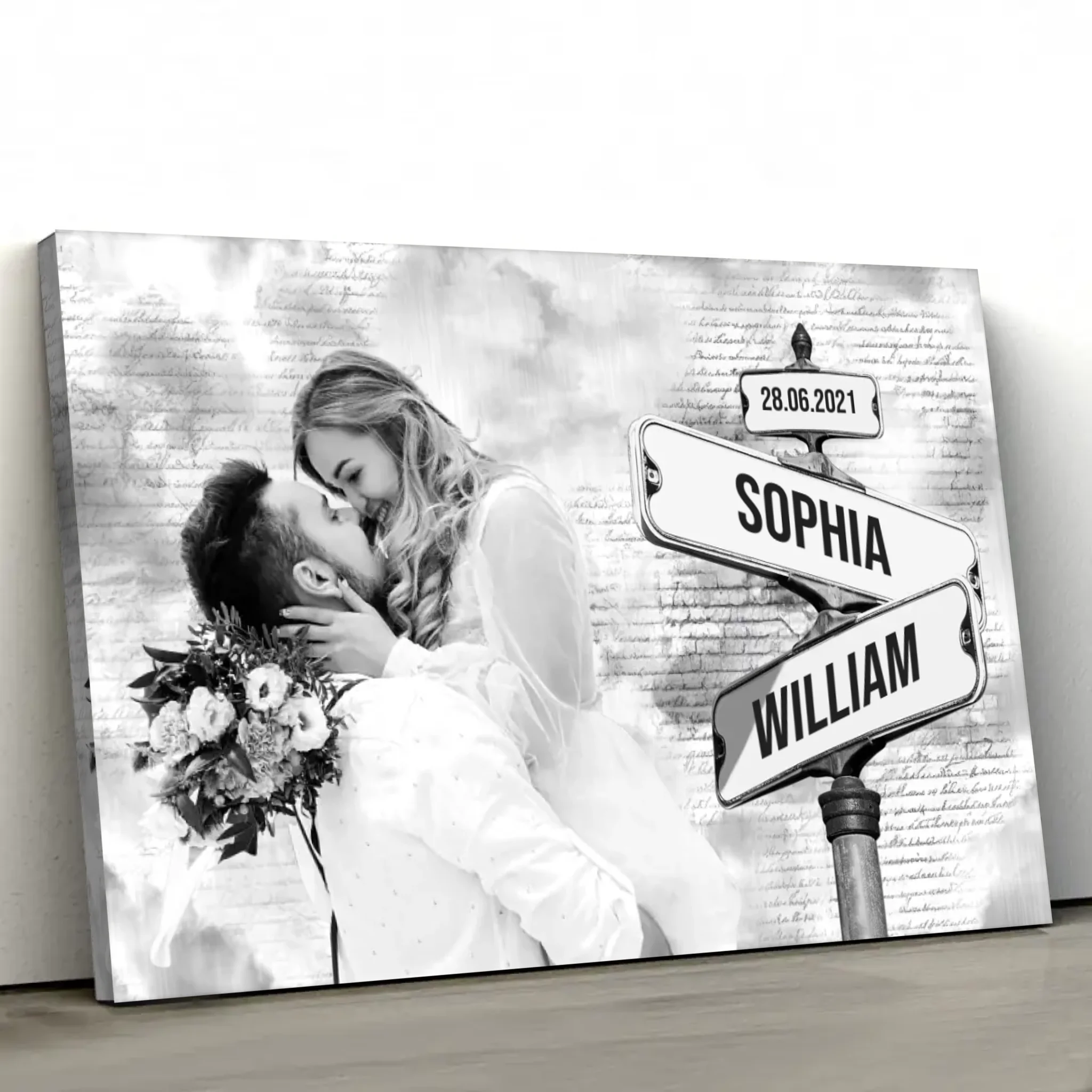 Personalized Canvas “Street sign with custom photo”