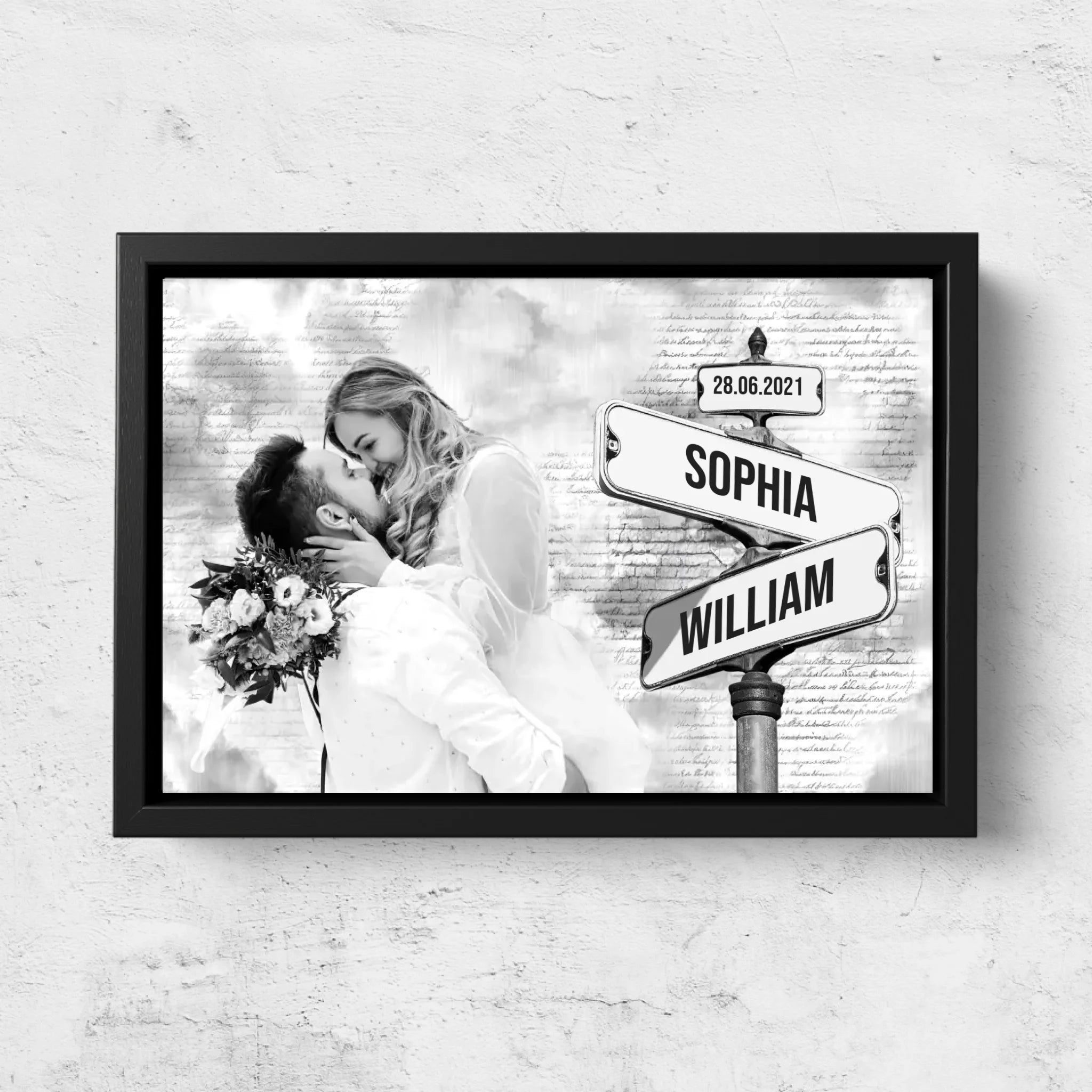 Personalized Canvas “Street sign with custom photo”