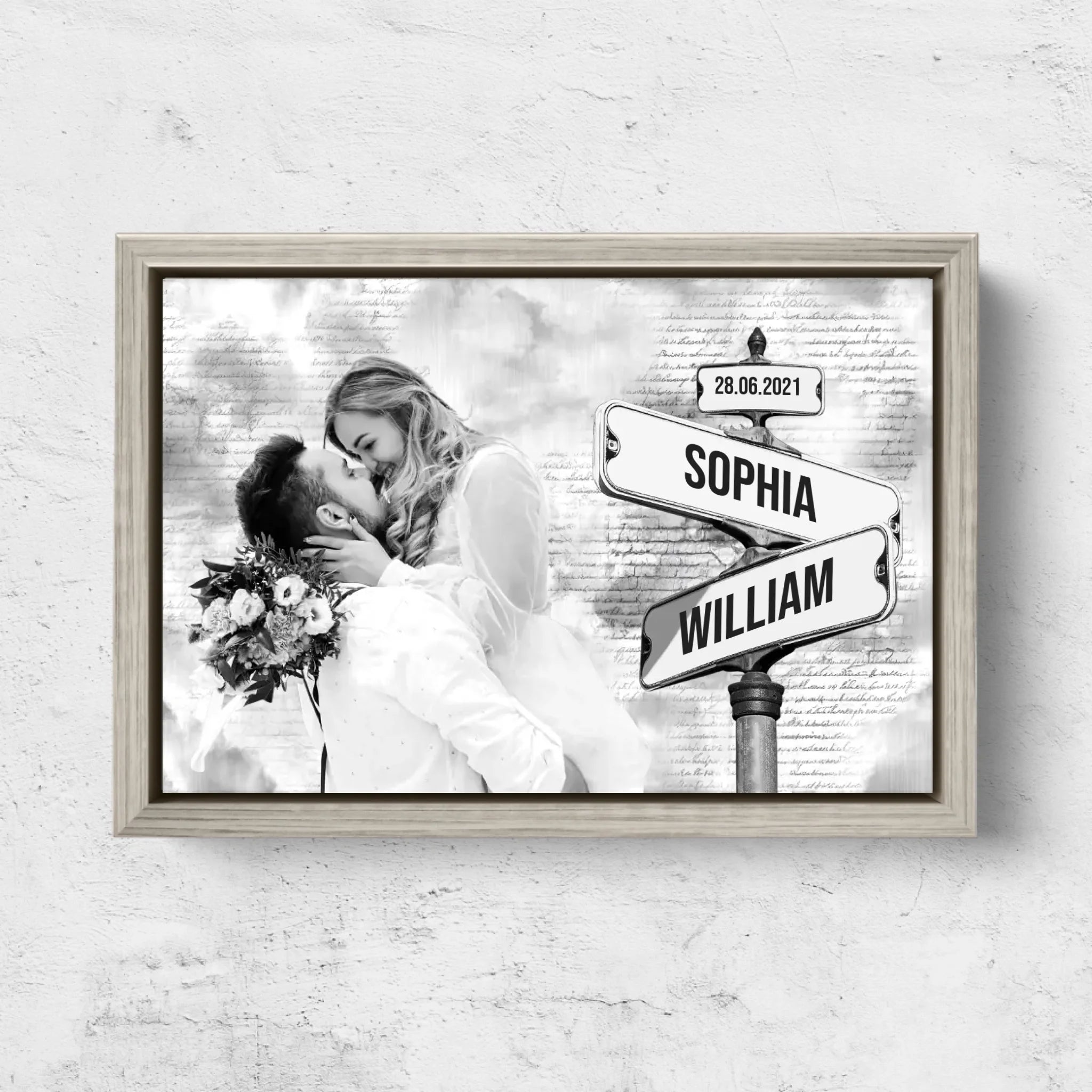 Personalized Canvas “Street sign with custom photo”