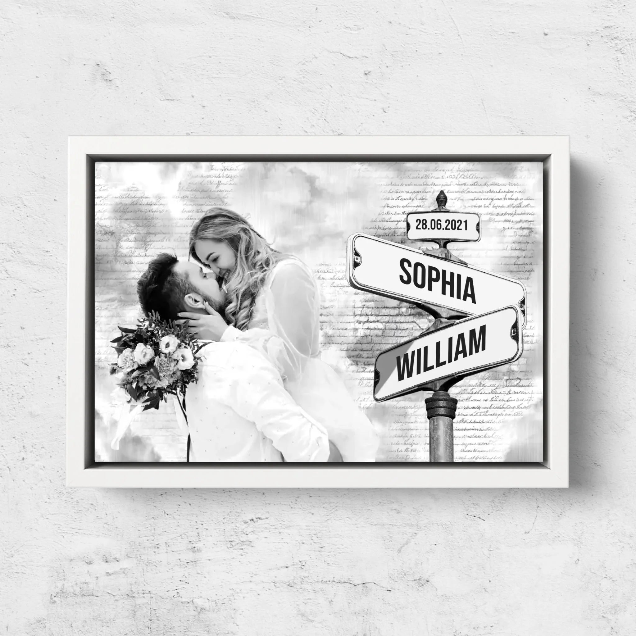 Personalized Canvas “Street sign with custom photo”