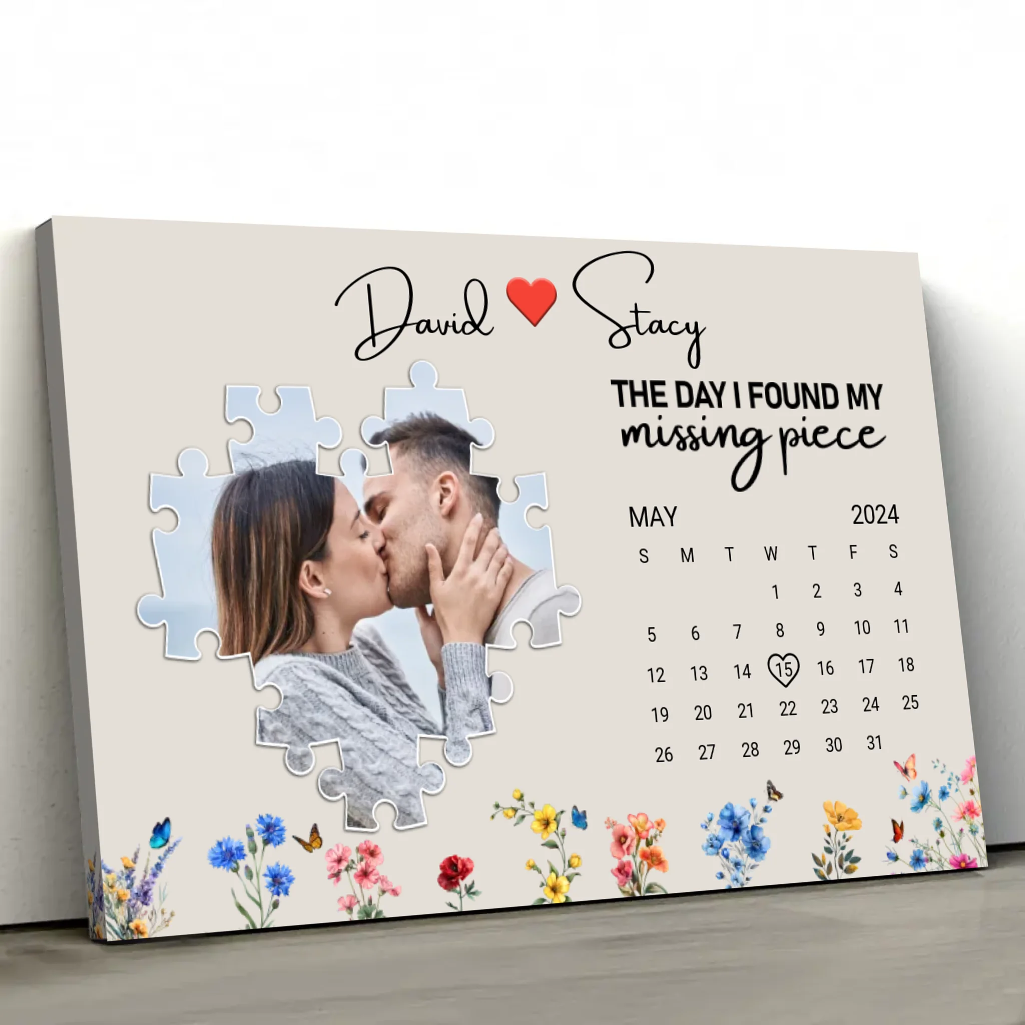 Personalized Canvas “The day I found my missing peace”