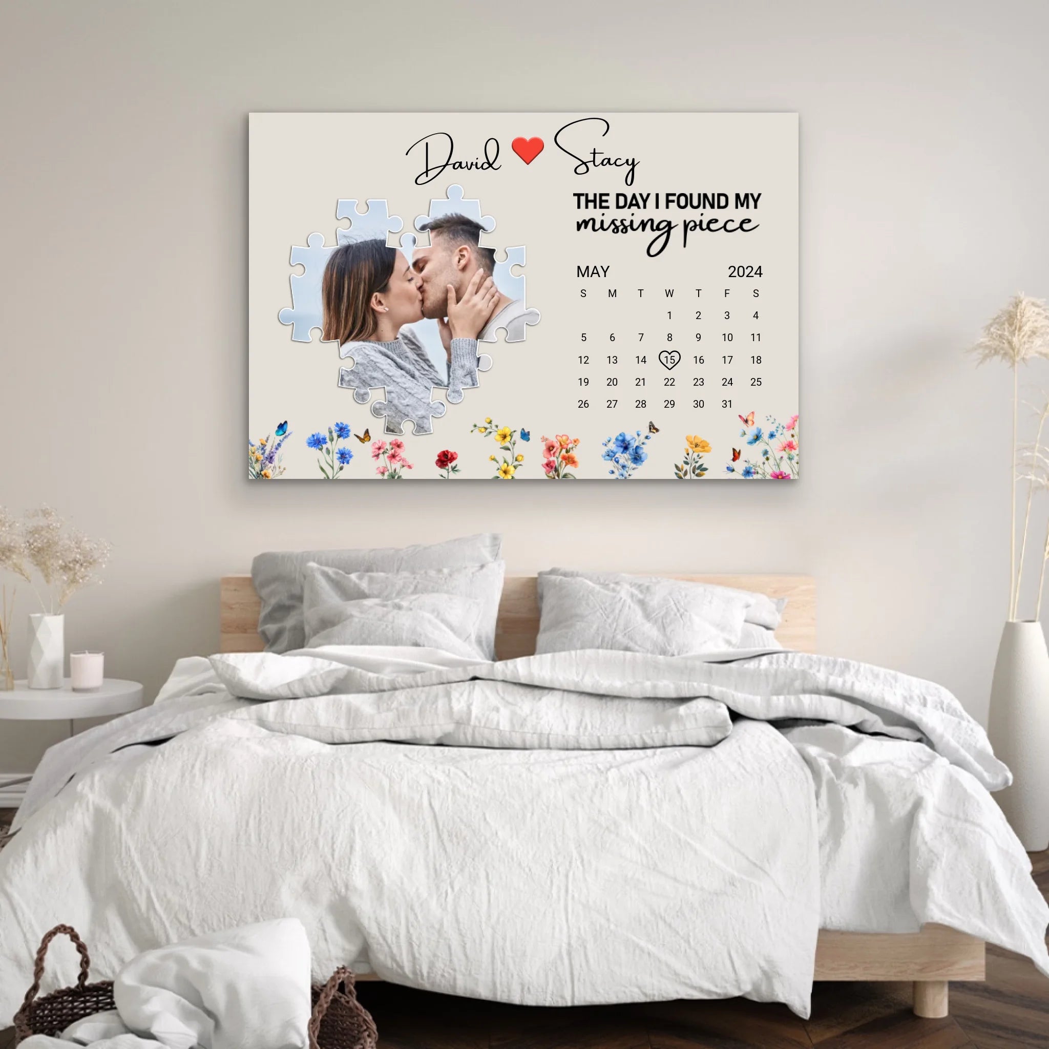 Personalized Canvas “The day I found my missing peace”