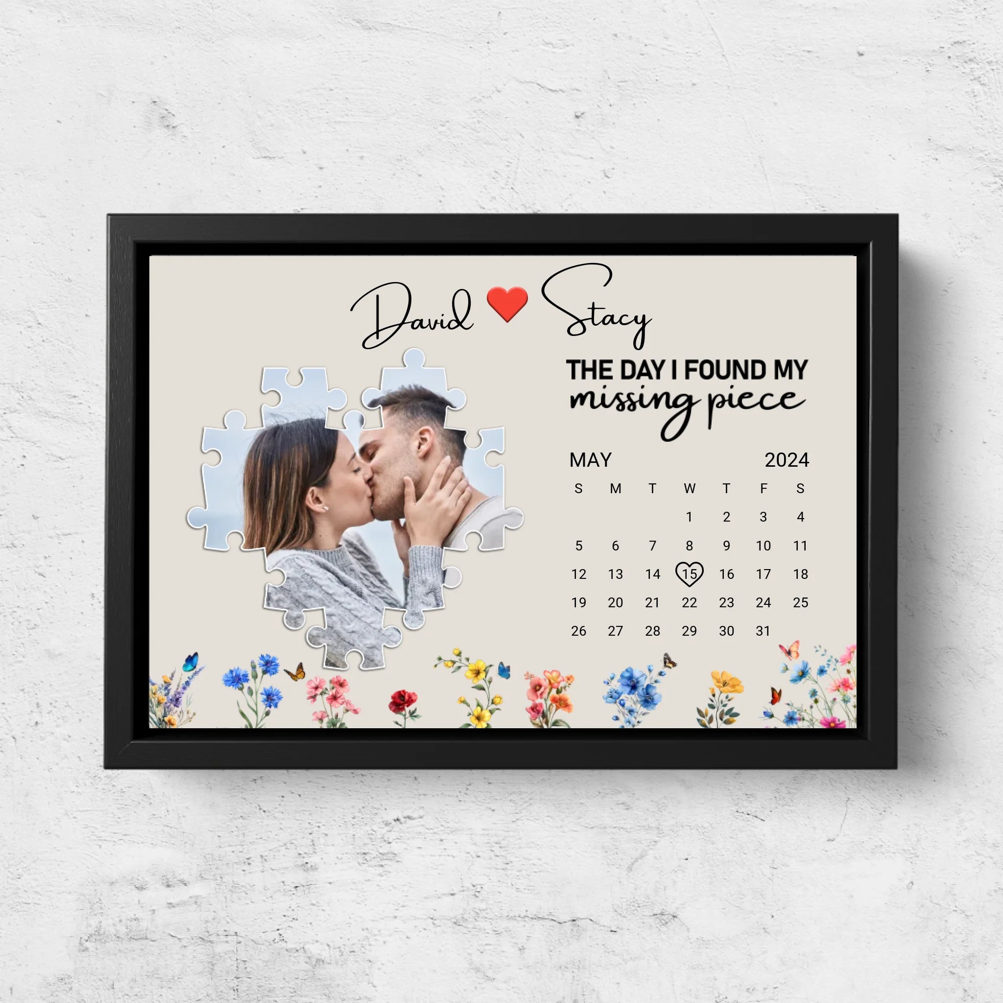 Personalized Canvas “The day I found my missing peace”