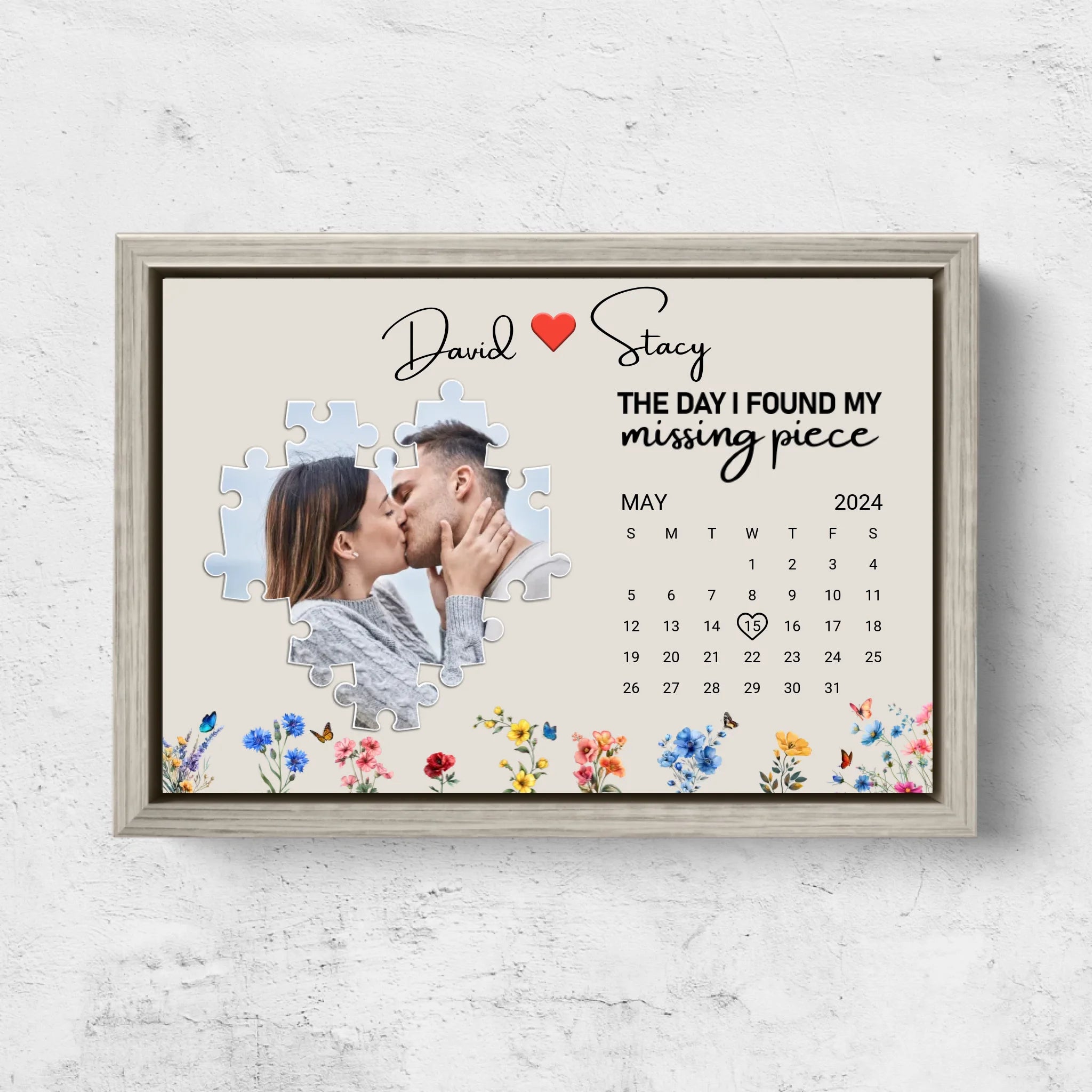 Personalized Canvas “The day I found my missing peace”