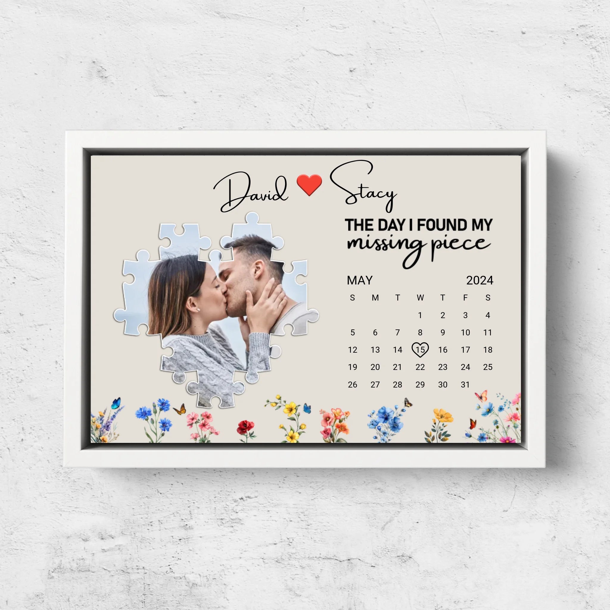 Personalized Canvas “The day I found my missing peace”