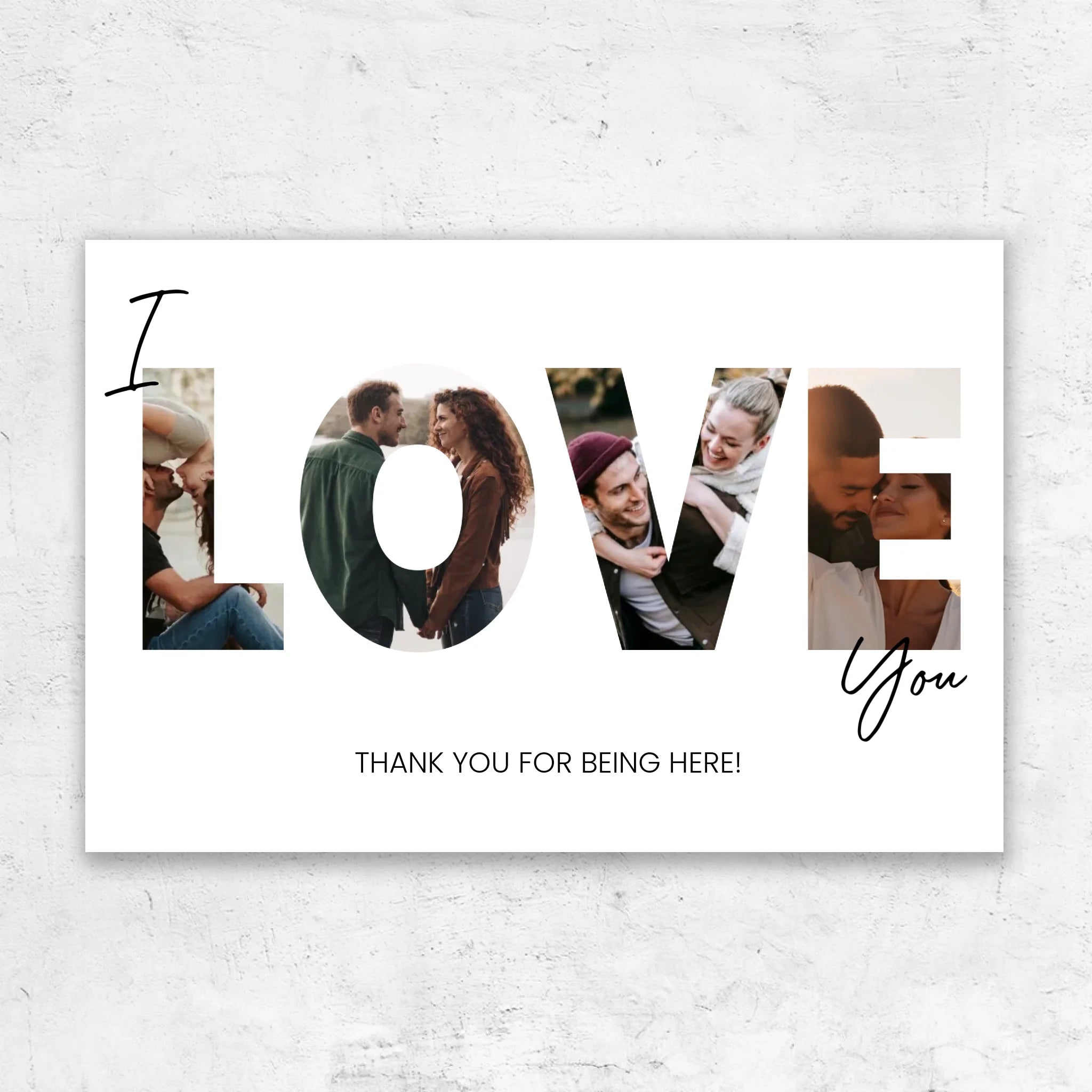 Personalized Canvas “I love you - with photos”