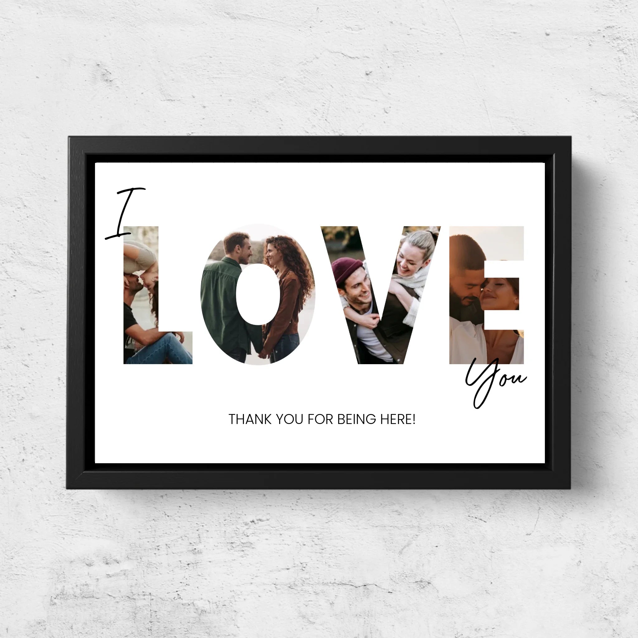 Personalized Canvas “I love you - with photos”