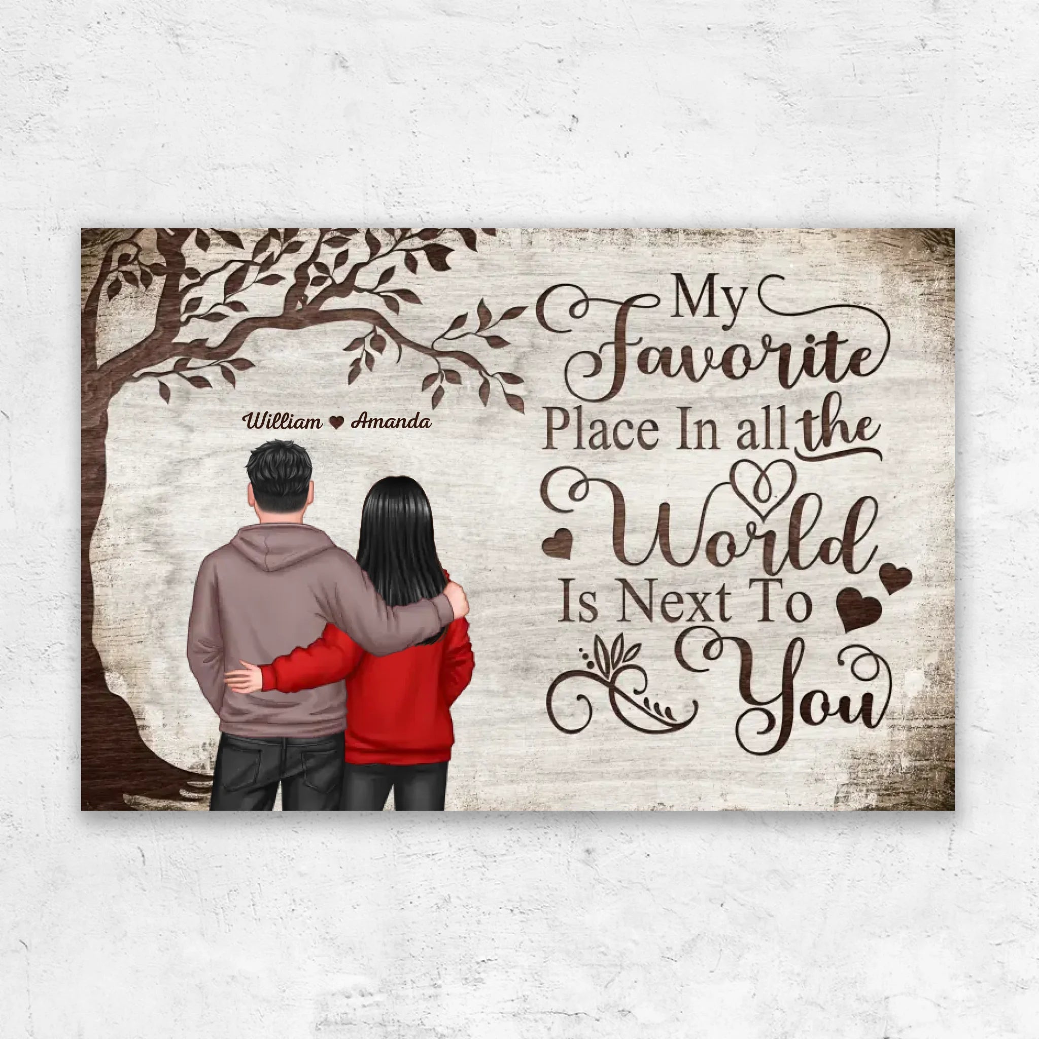 Personalized Canvas “Favorite place - view from behind”