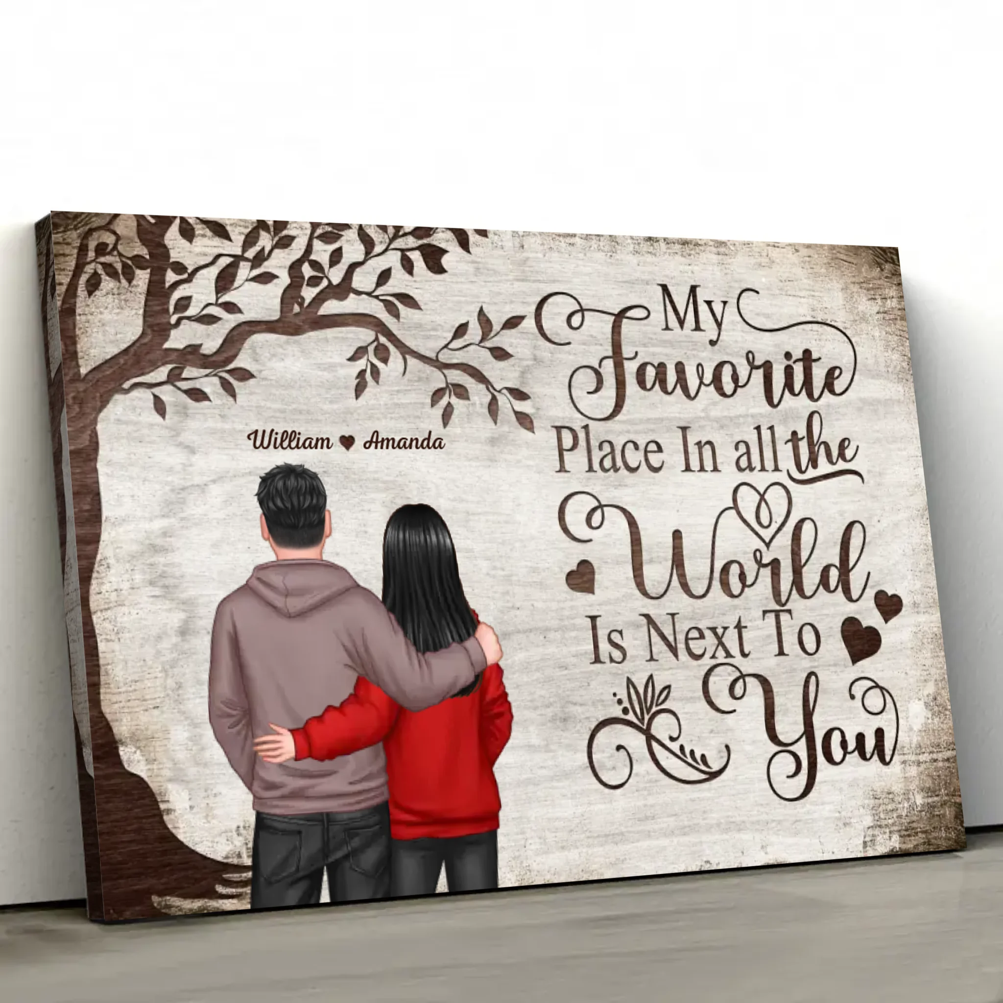 Personalized Canvas “Favorite place - view from behind”