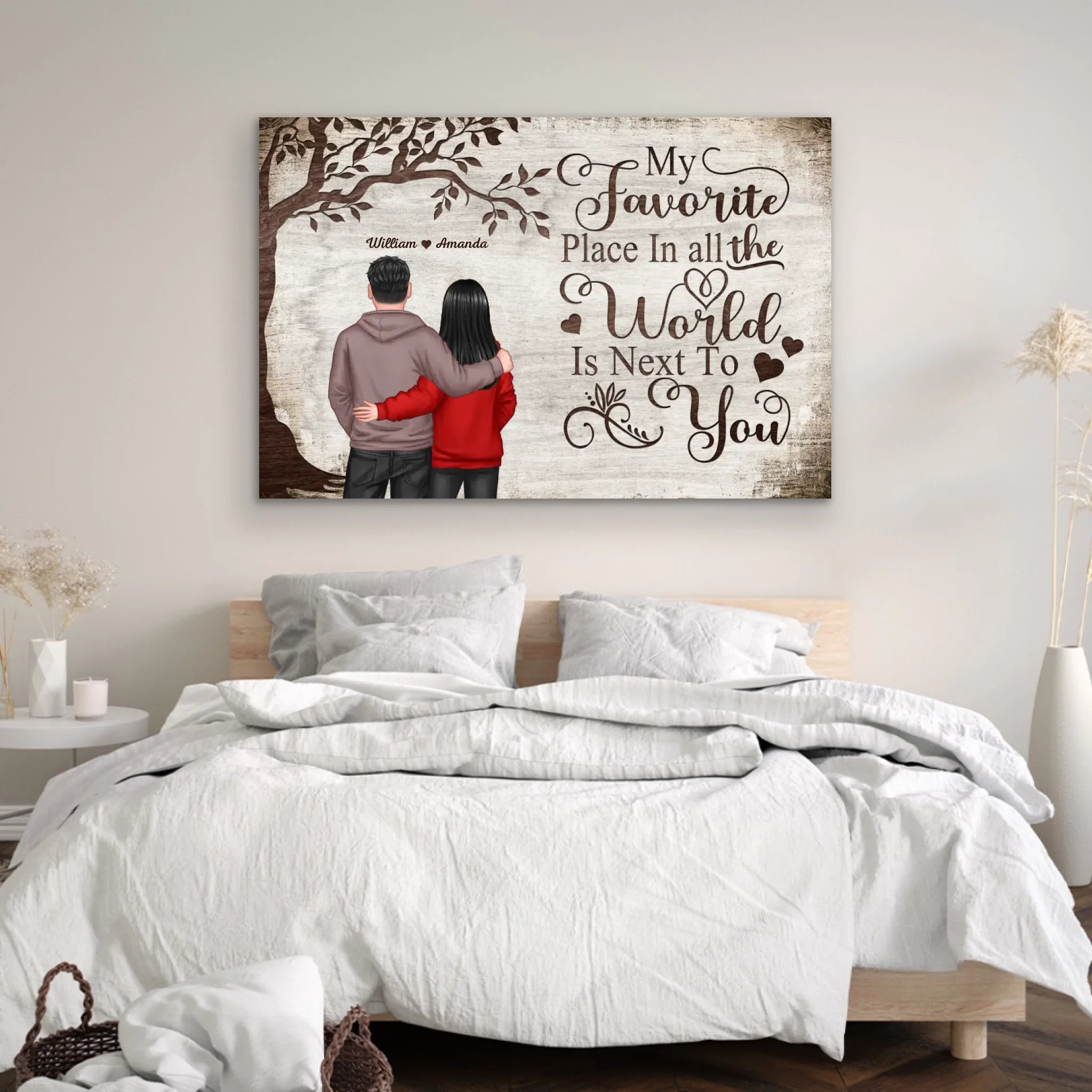 Personalized Canvas “Favorite place - view from behind”