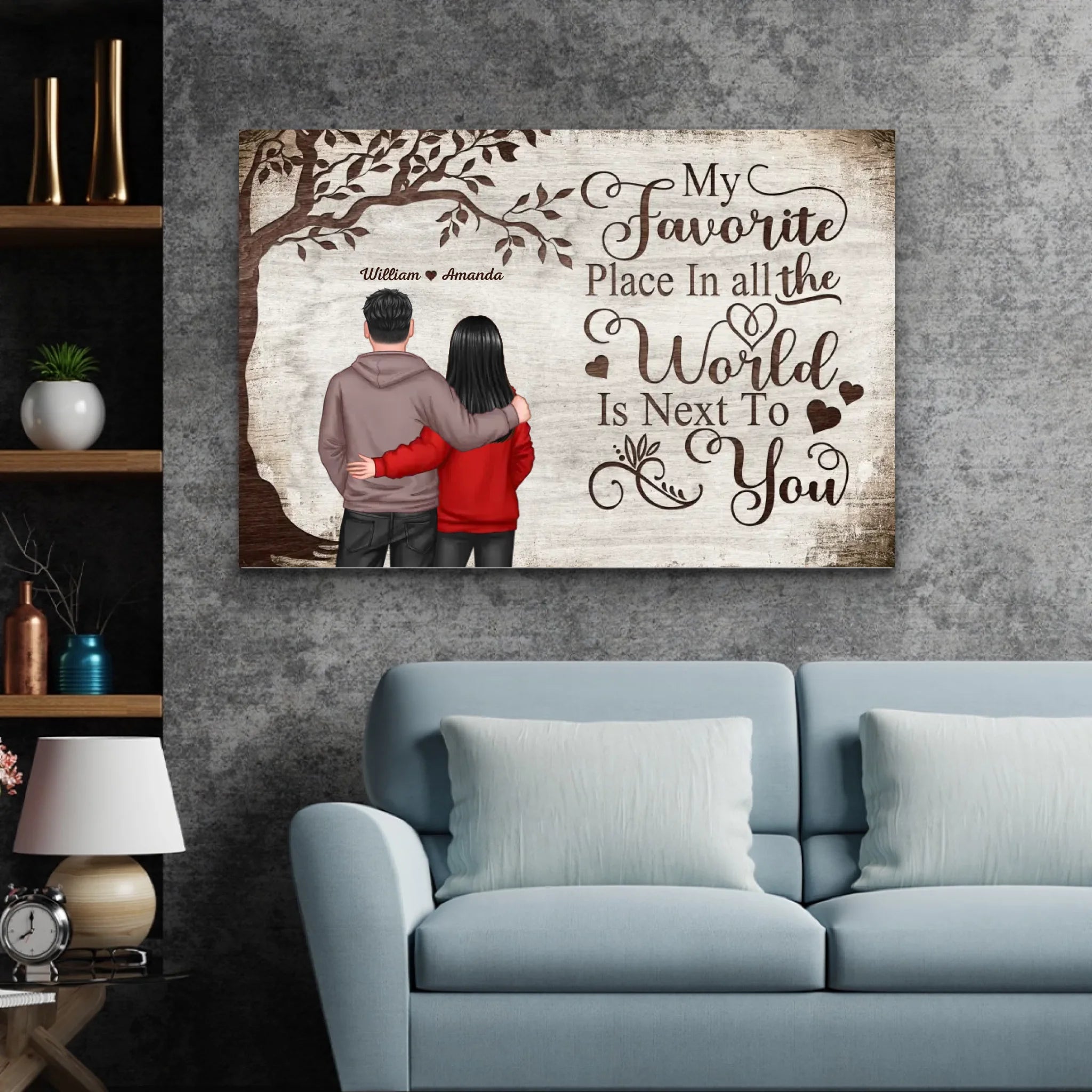 Personalized Canvas “Favorite place - view from behind”