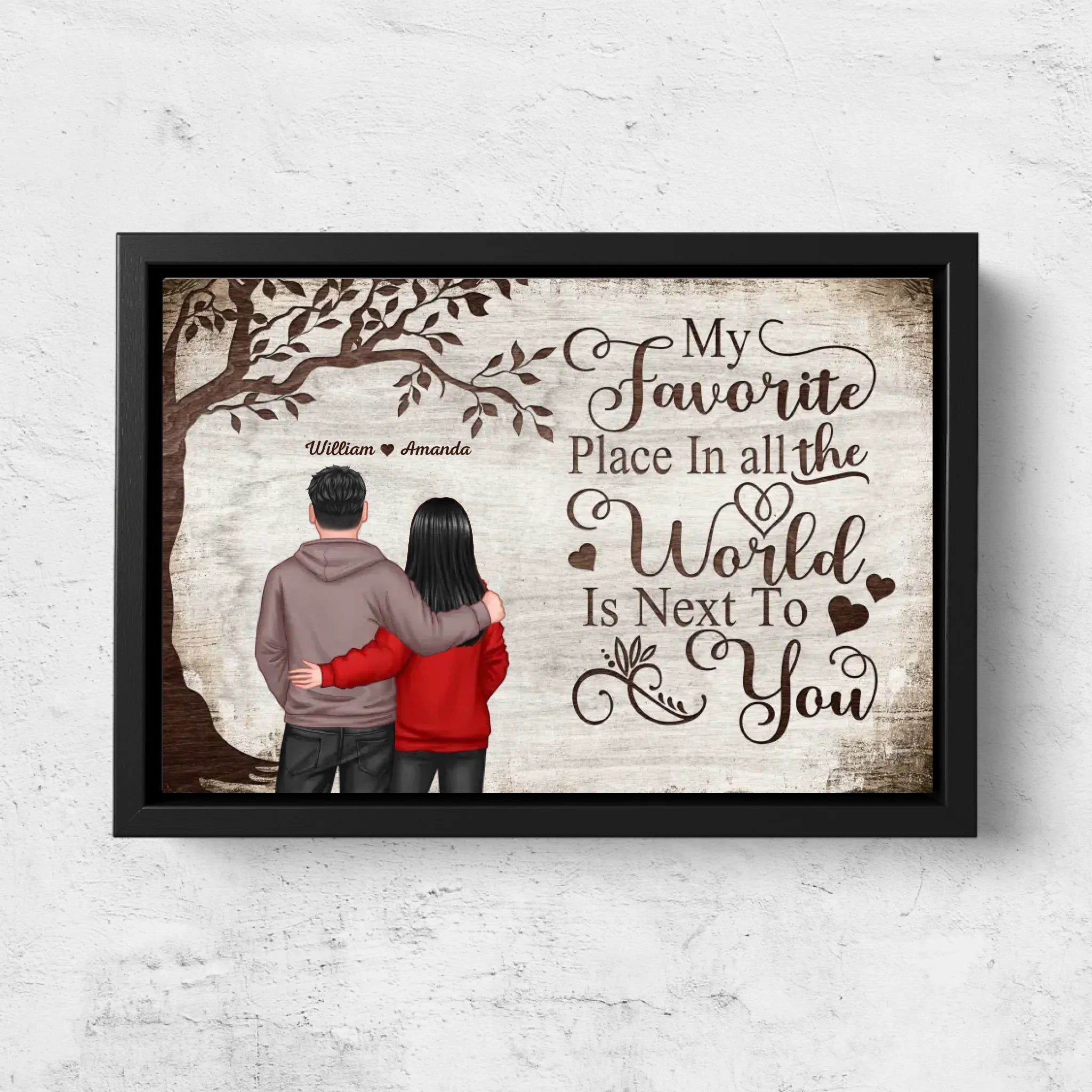 Personalized Canvas “Favorite place - view from behind”