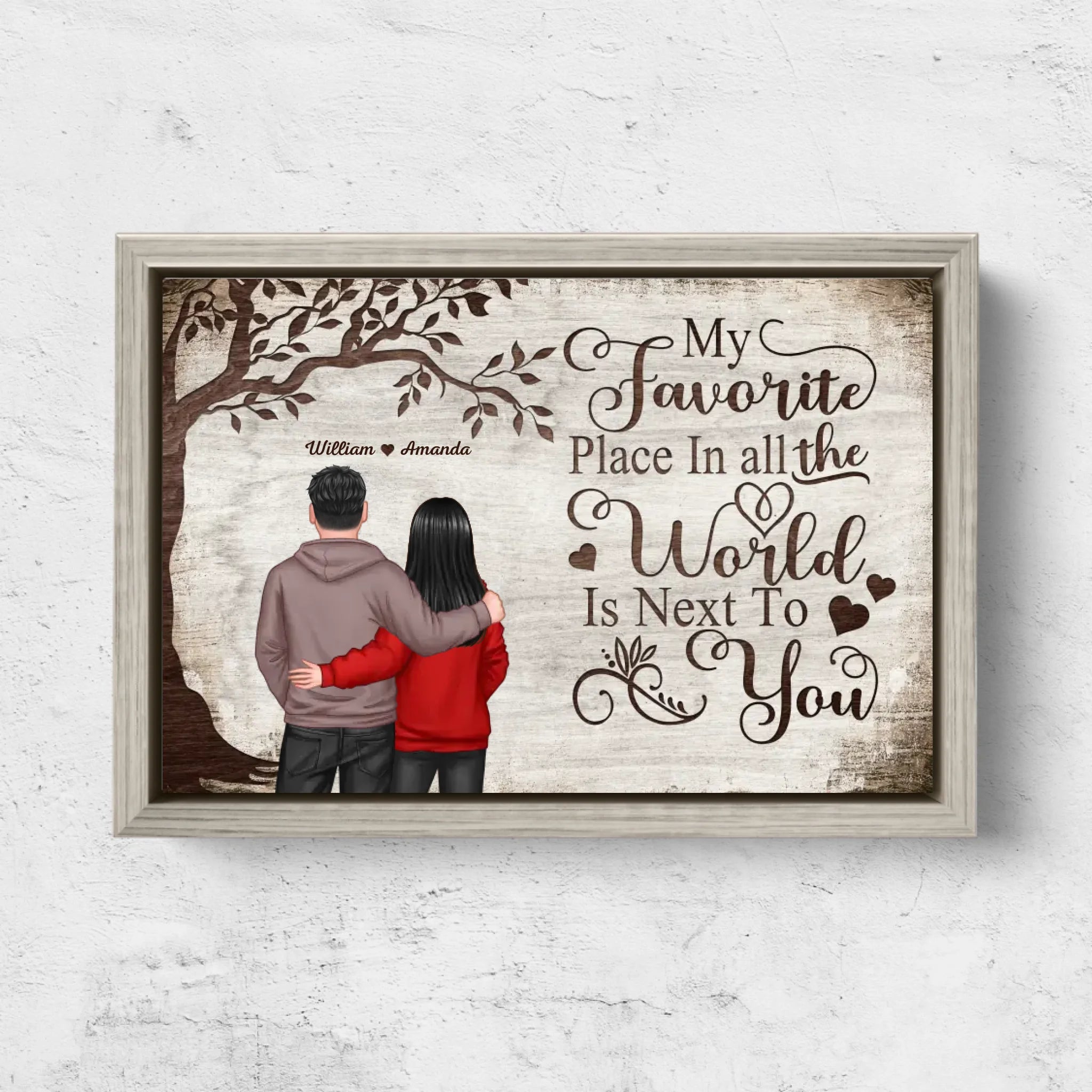Personalized Canvas “Favorite place - view from behind”