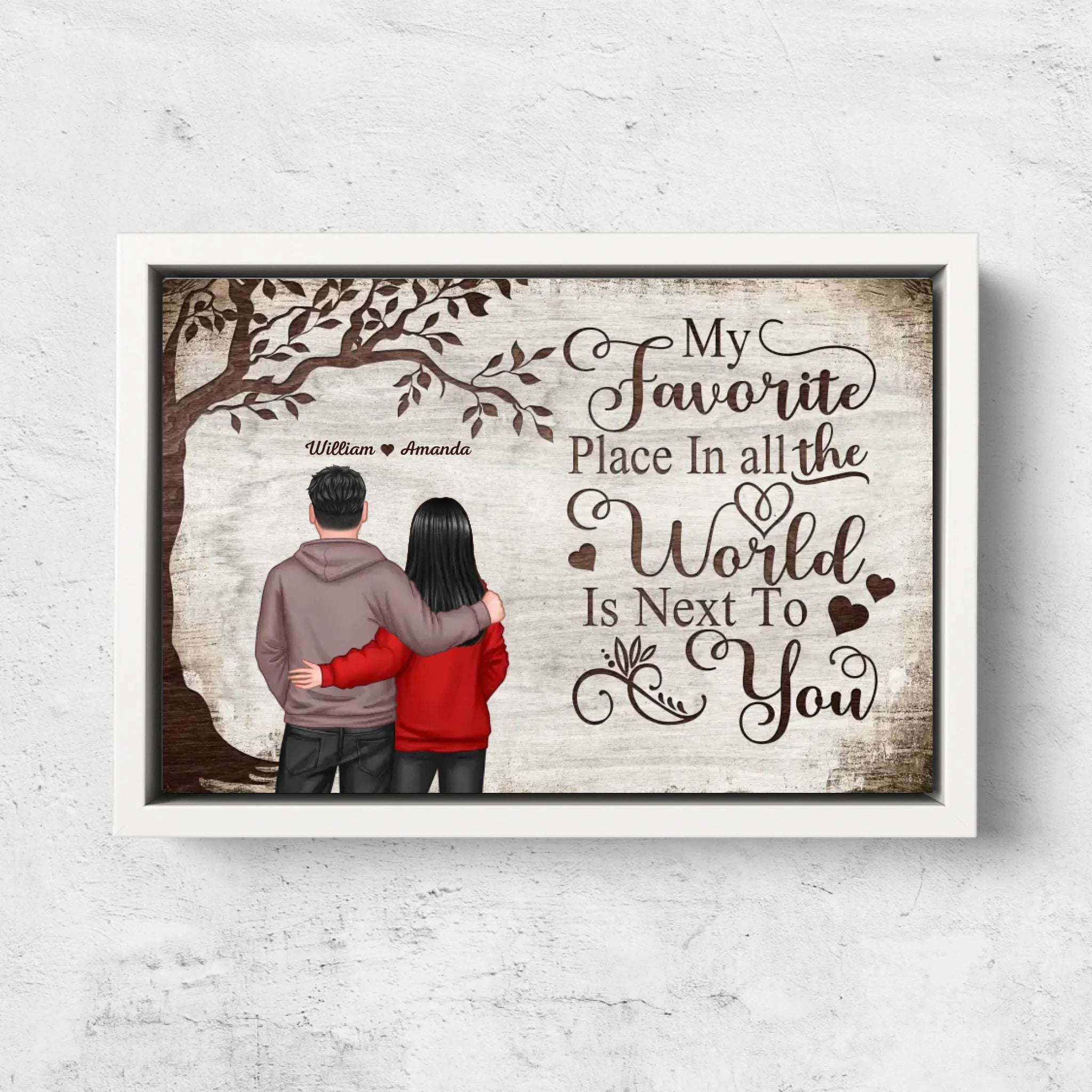 Personalized Canvas “Favorite place - view from behind”
