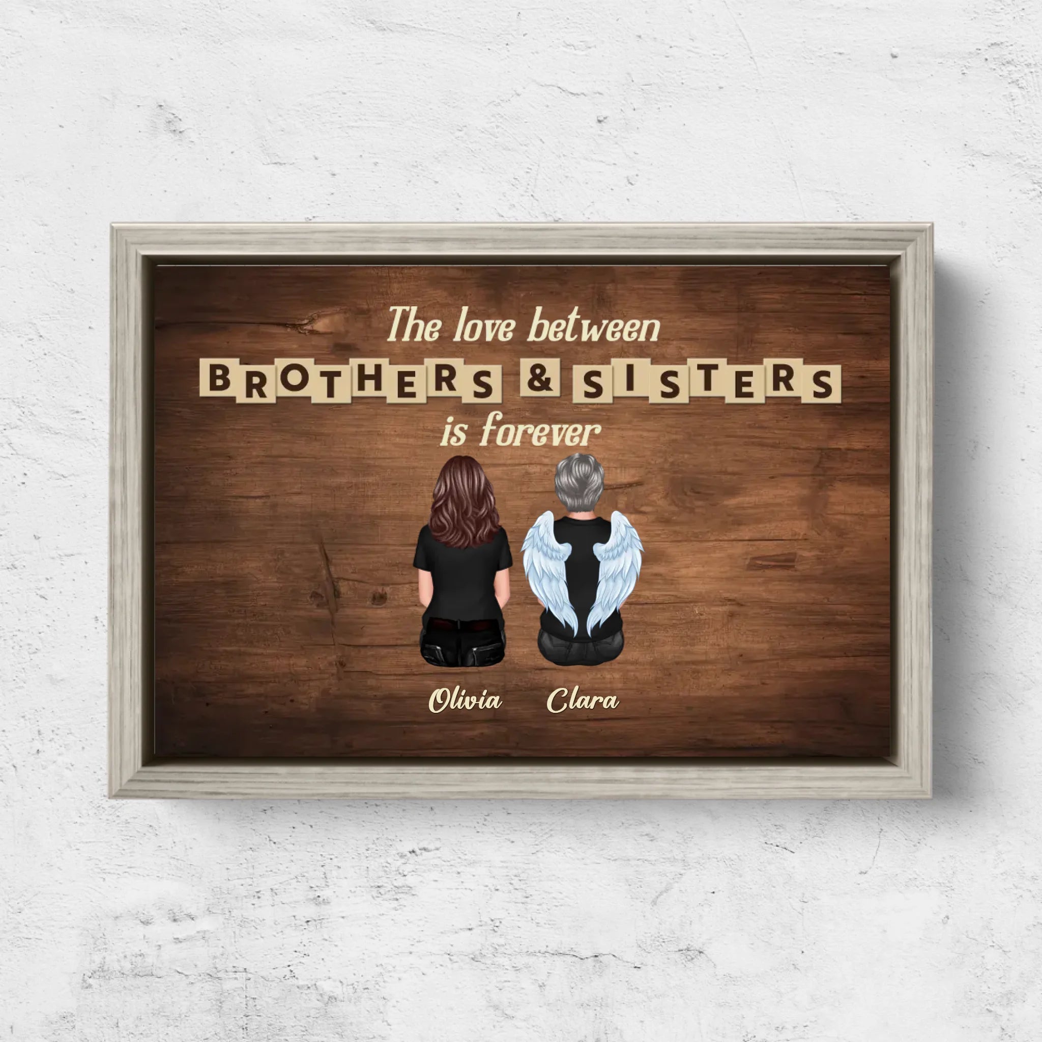 Personalized Canvas “Love between brothers & sisters is forever”