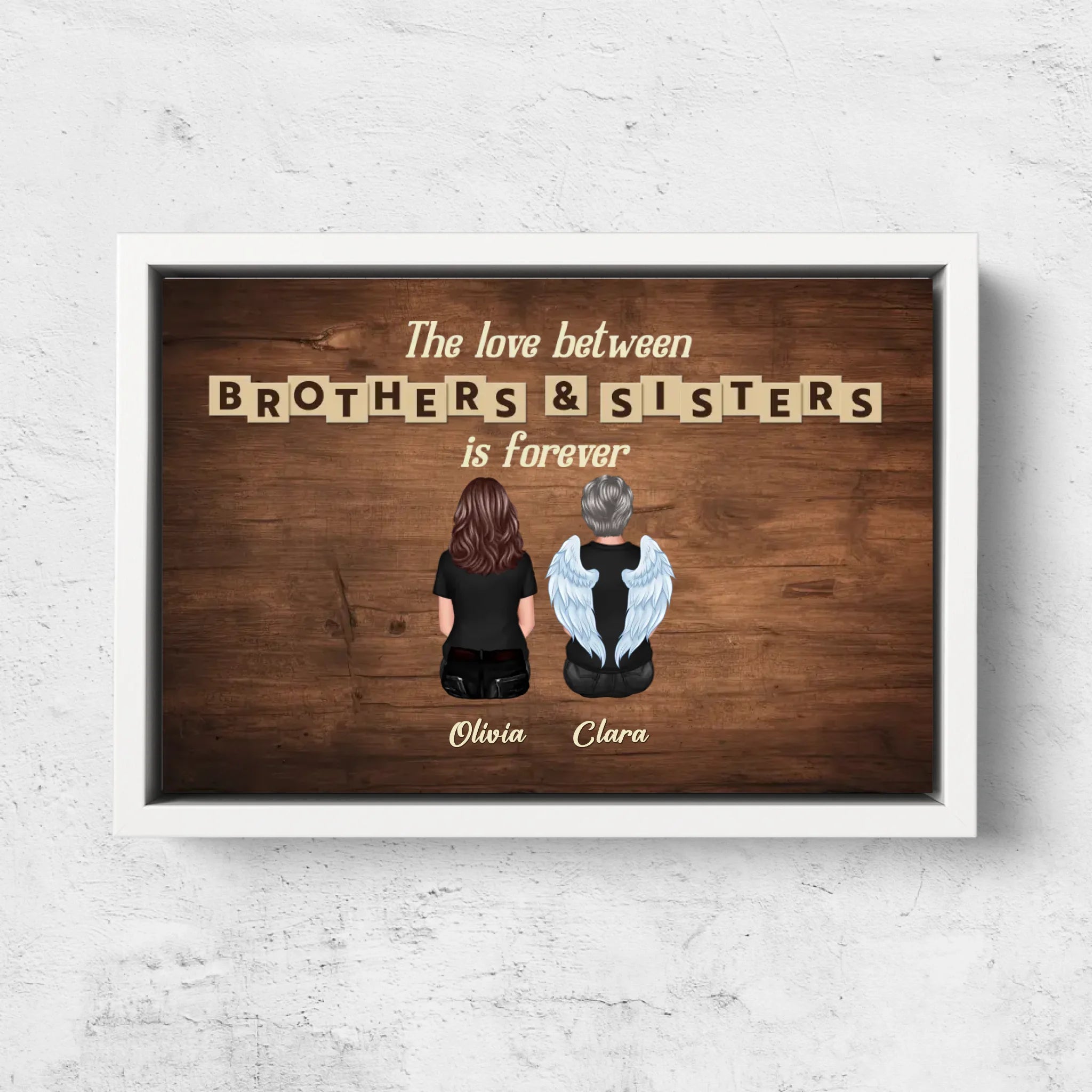 Personalized Canvas “Love between brothers & sisters is forever”