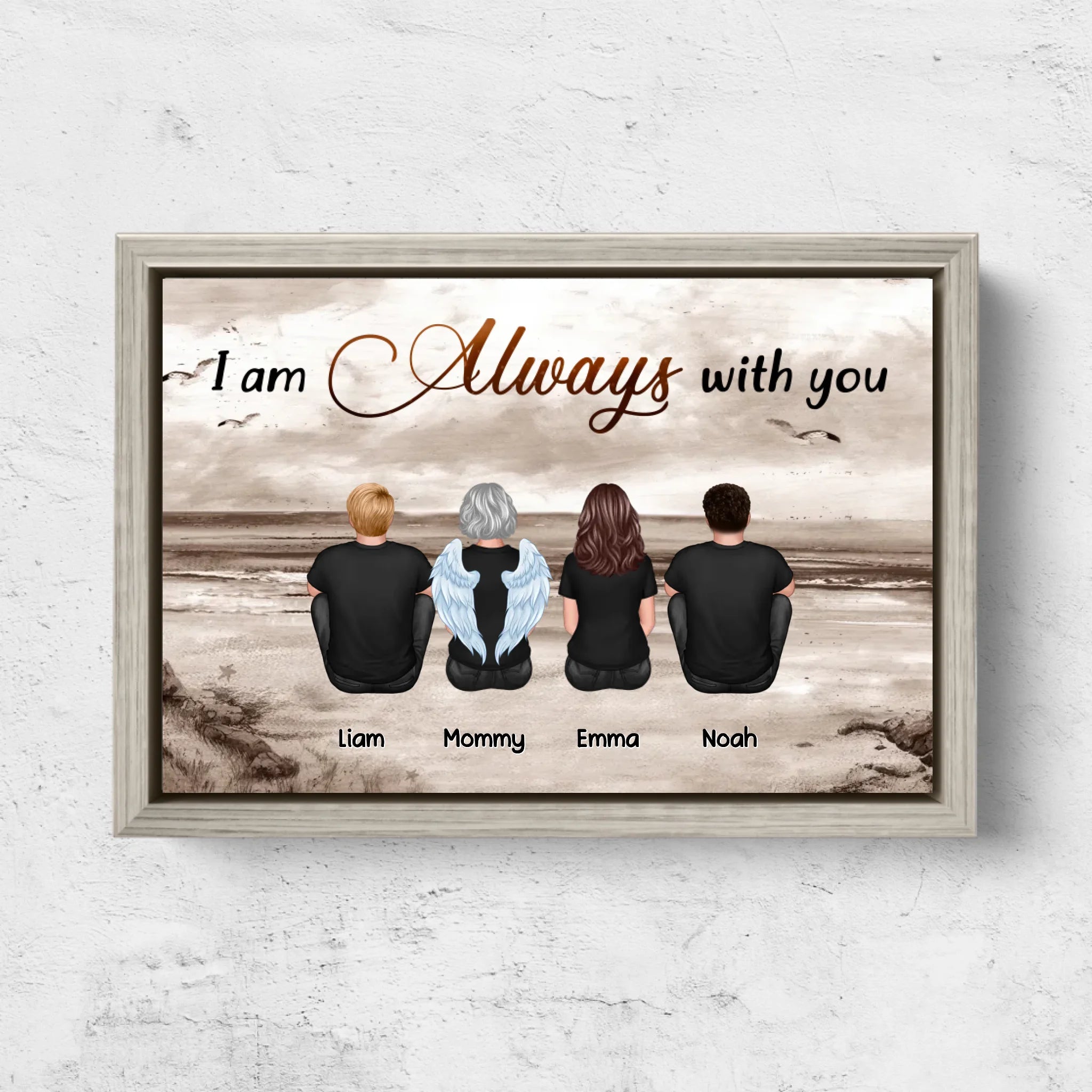 Personalized Canvas "We are always with you – lost family member"