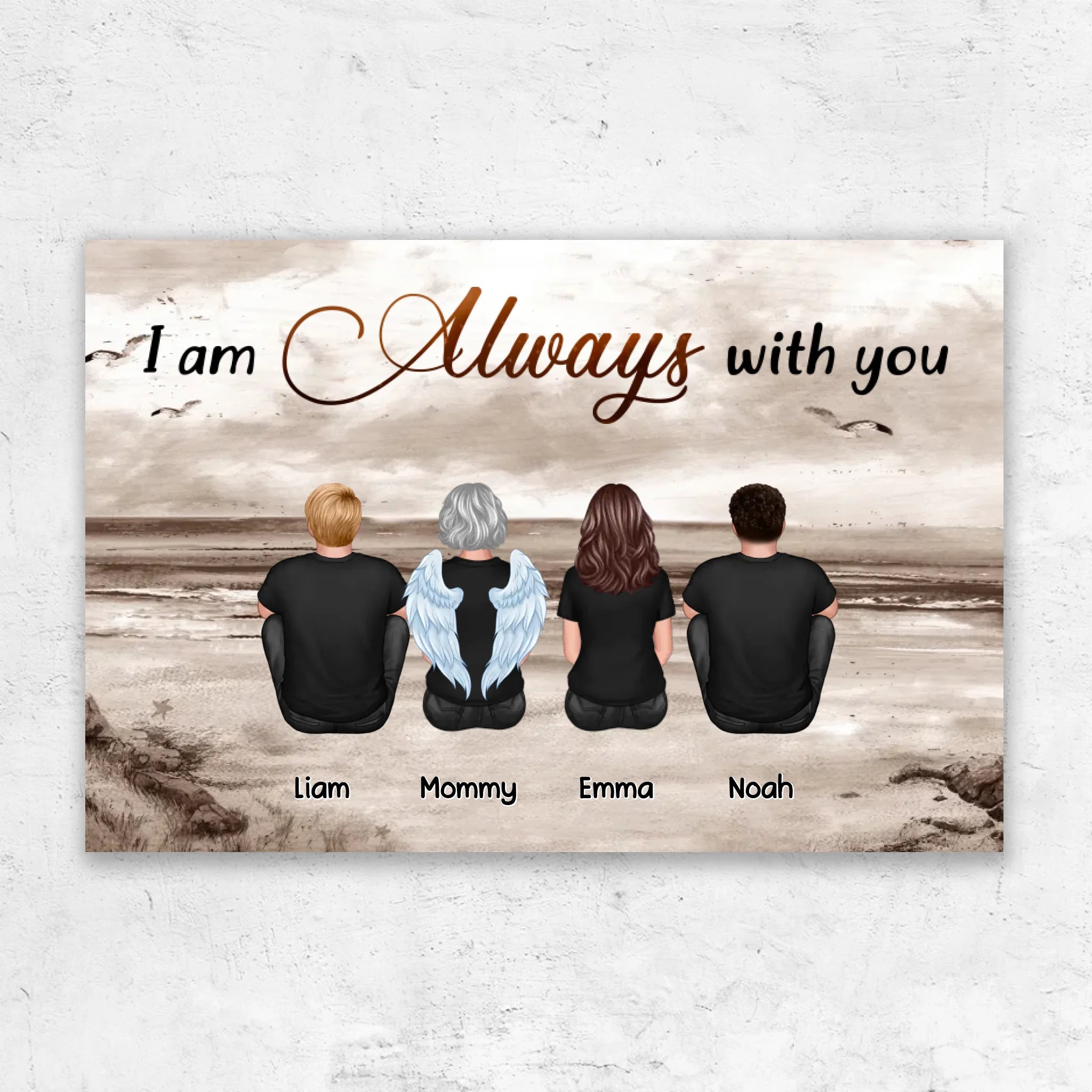 Personalized Canvas "We are always with you – lost family member"