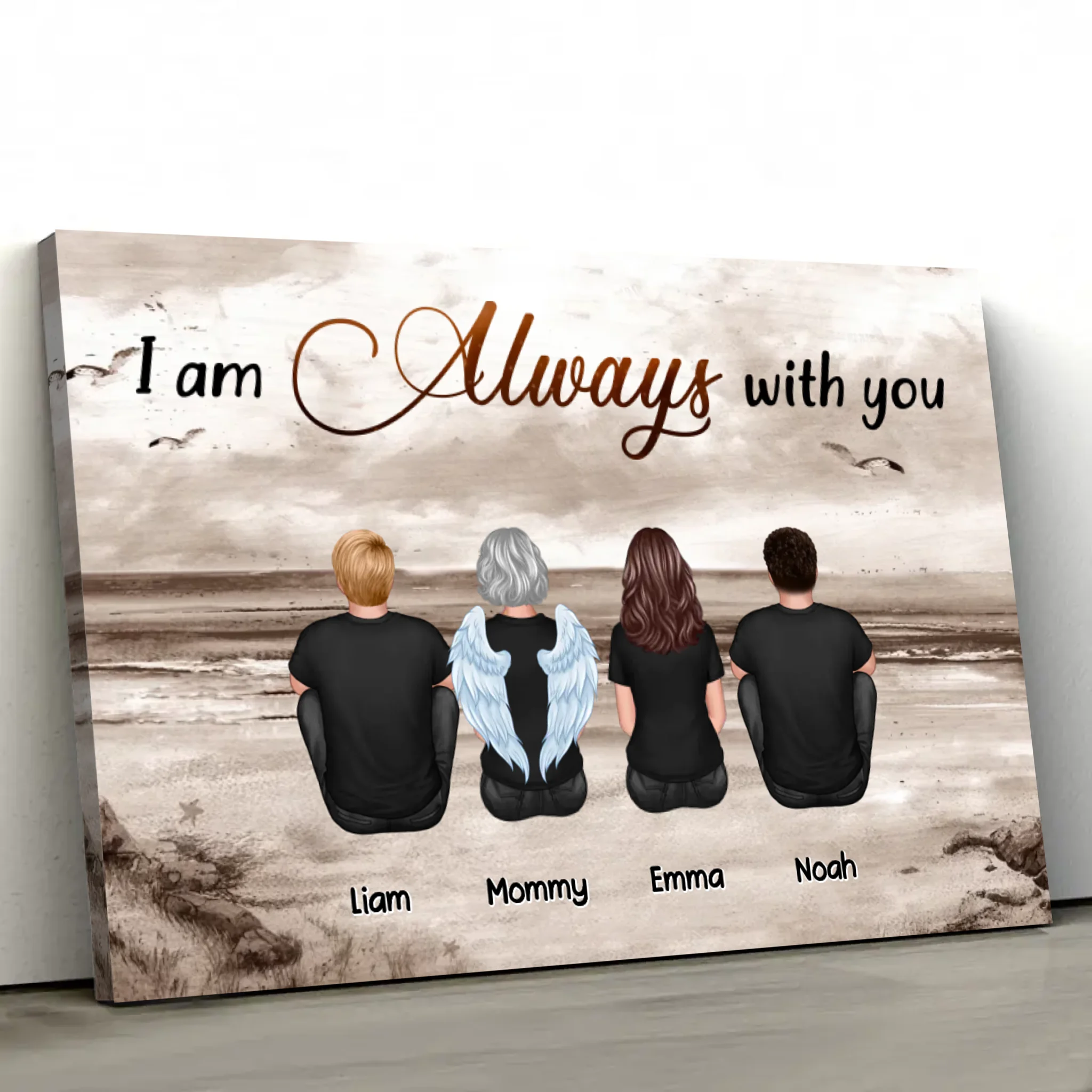 Personalized Canvas "We are always with you – lost family member"