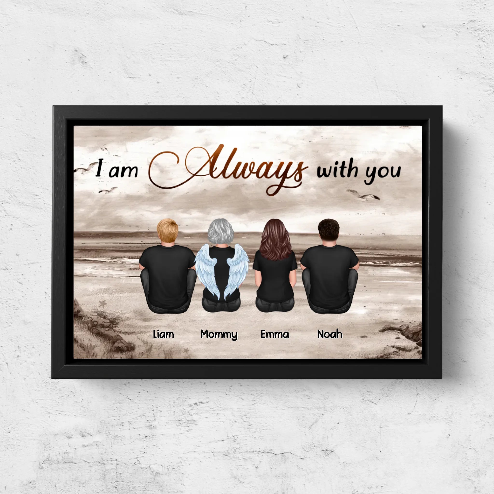 Personalized Canvas "We are always with you – lost family member"
