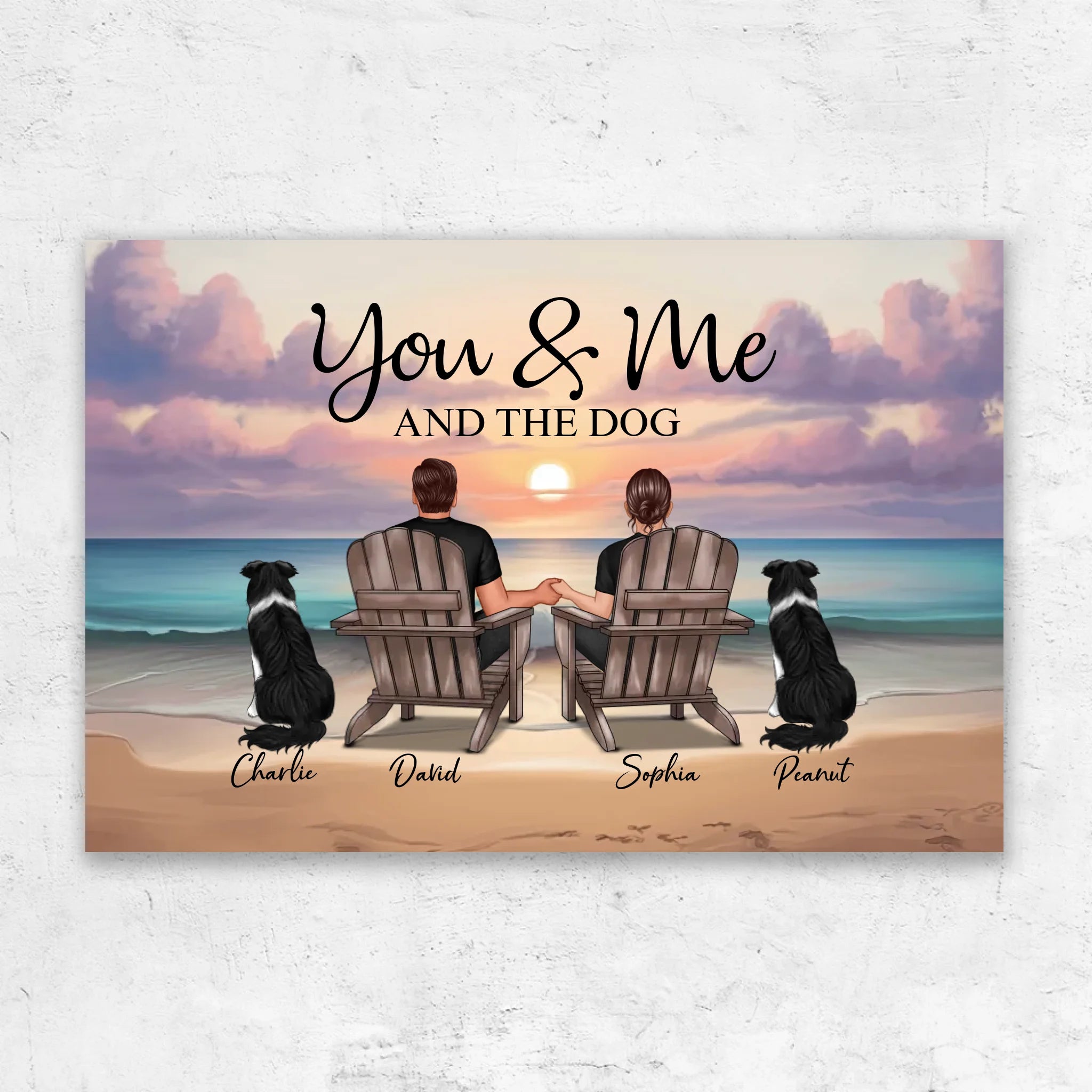 Personalized Canvas “You and me and our pet”