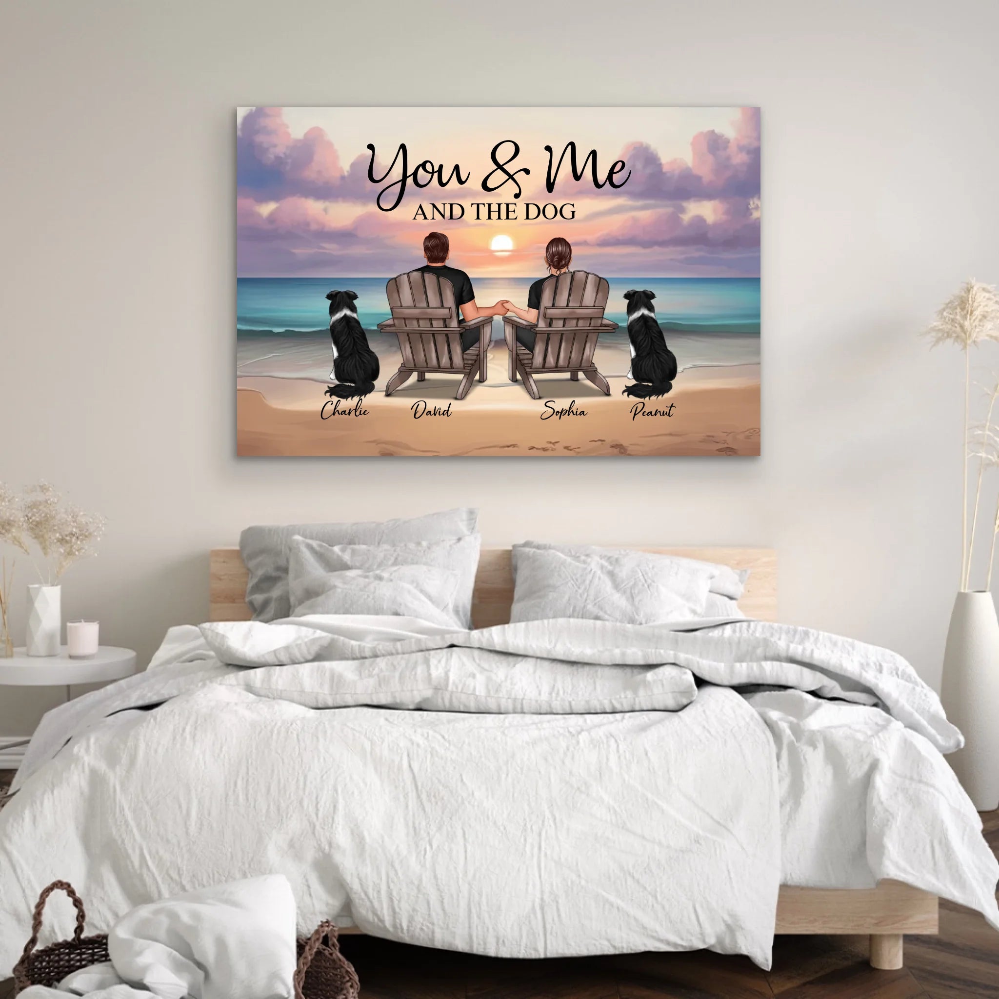 Personalized Canvas “You and me and our pet”