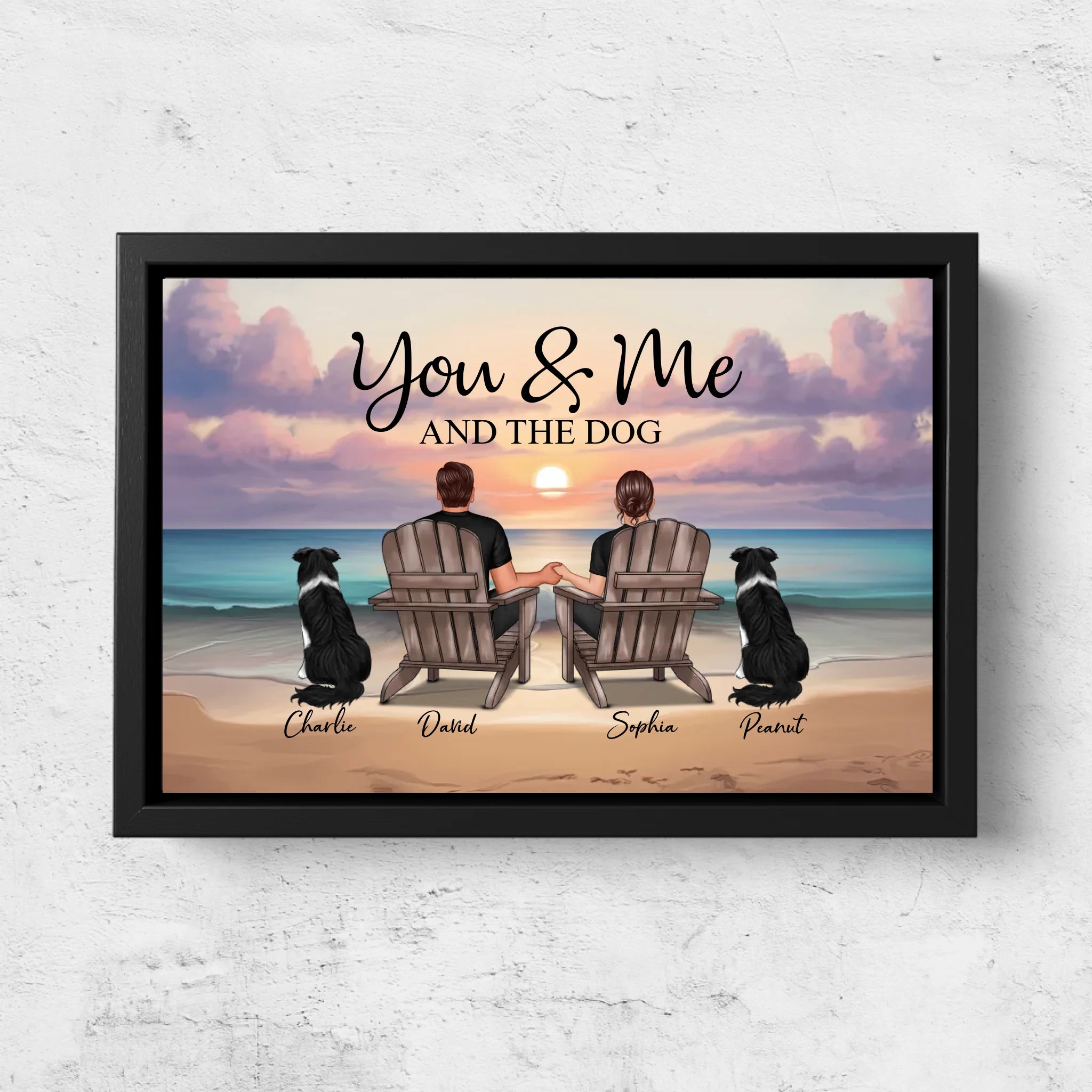 Personalized Canvas “You and me and our pet”
