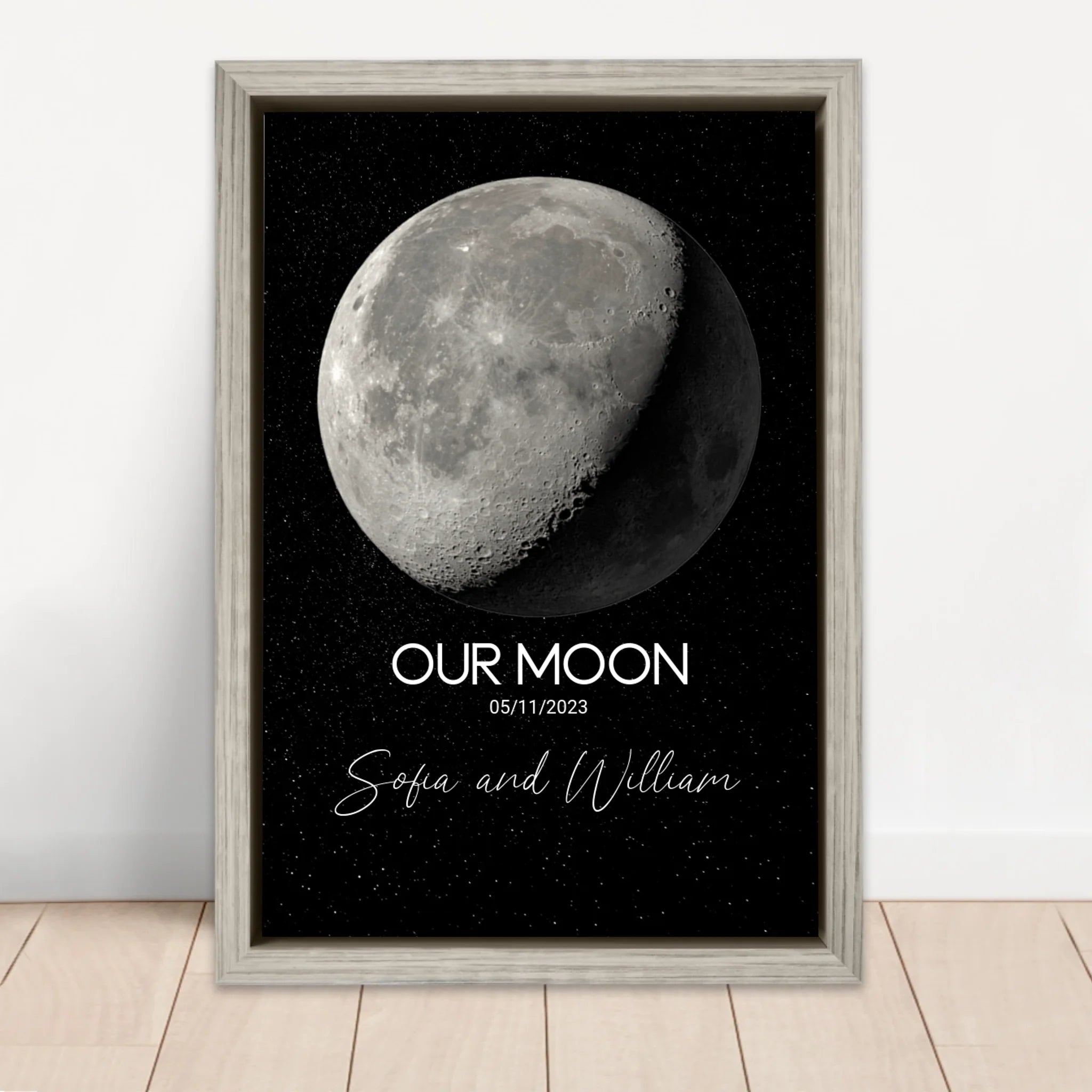 Personalized Canvas "Special Occasion Moon Phase"