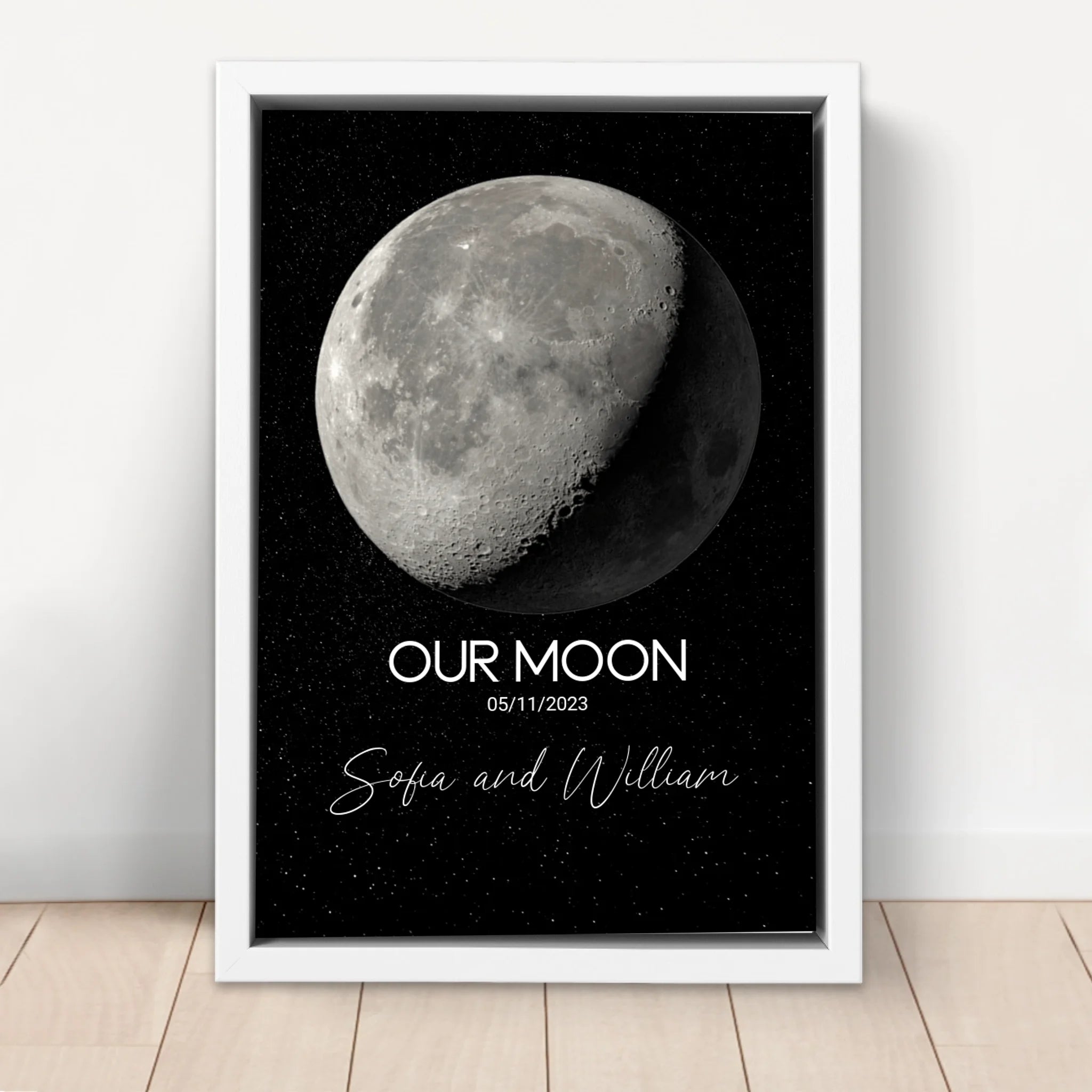 Personalized Canvas "Special Occasion Moon Phase"