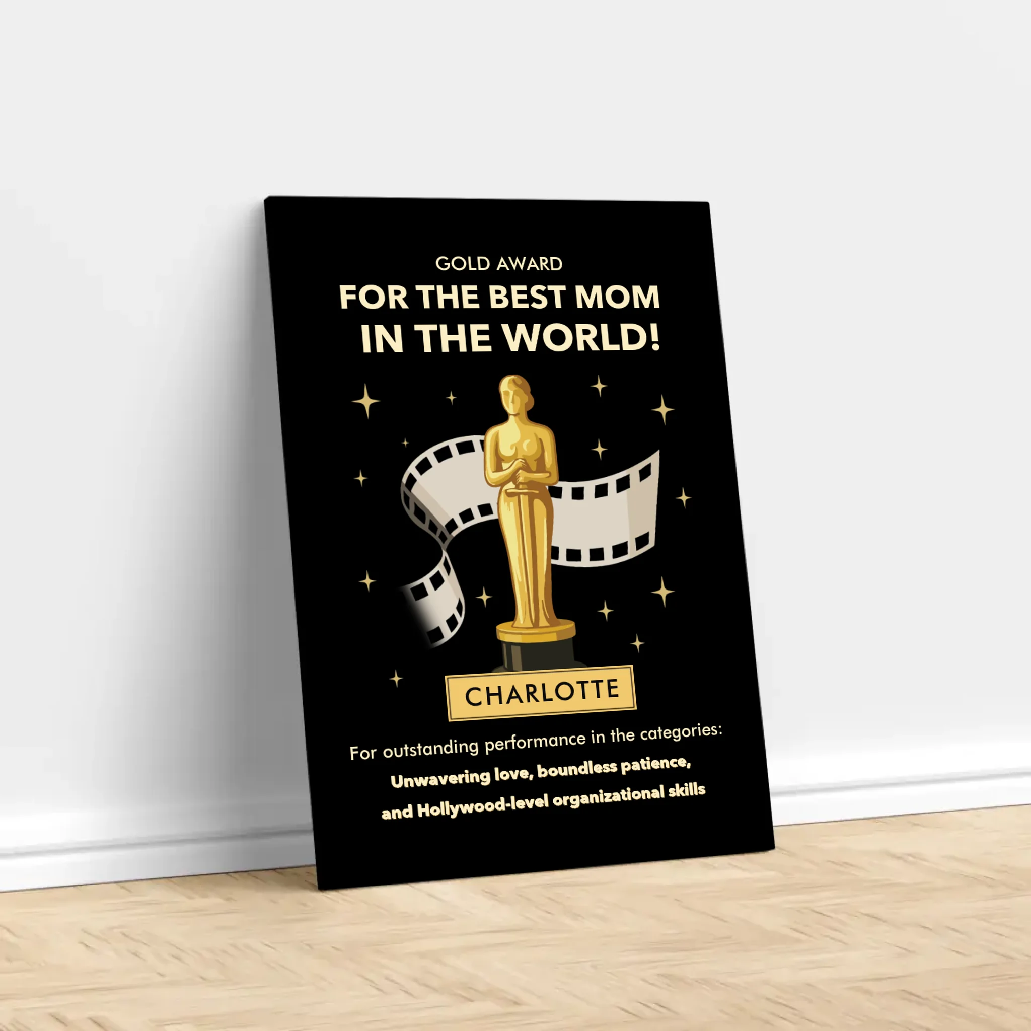Personalized Canvas "Gold Award"