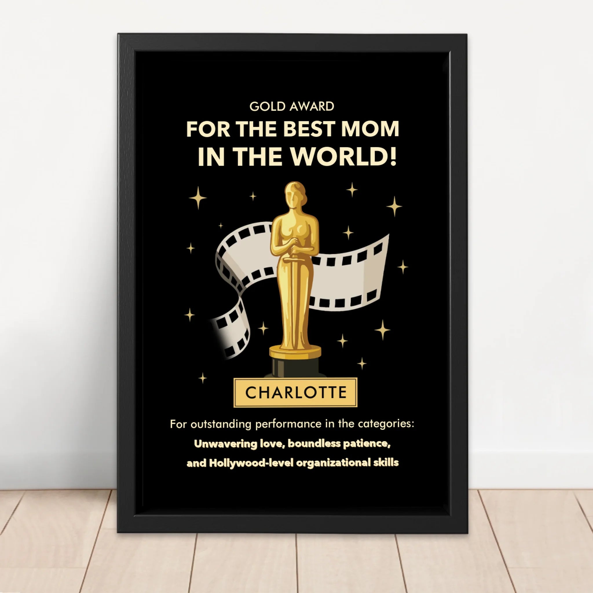 Personalized Canvas "Gold Award"