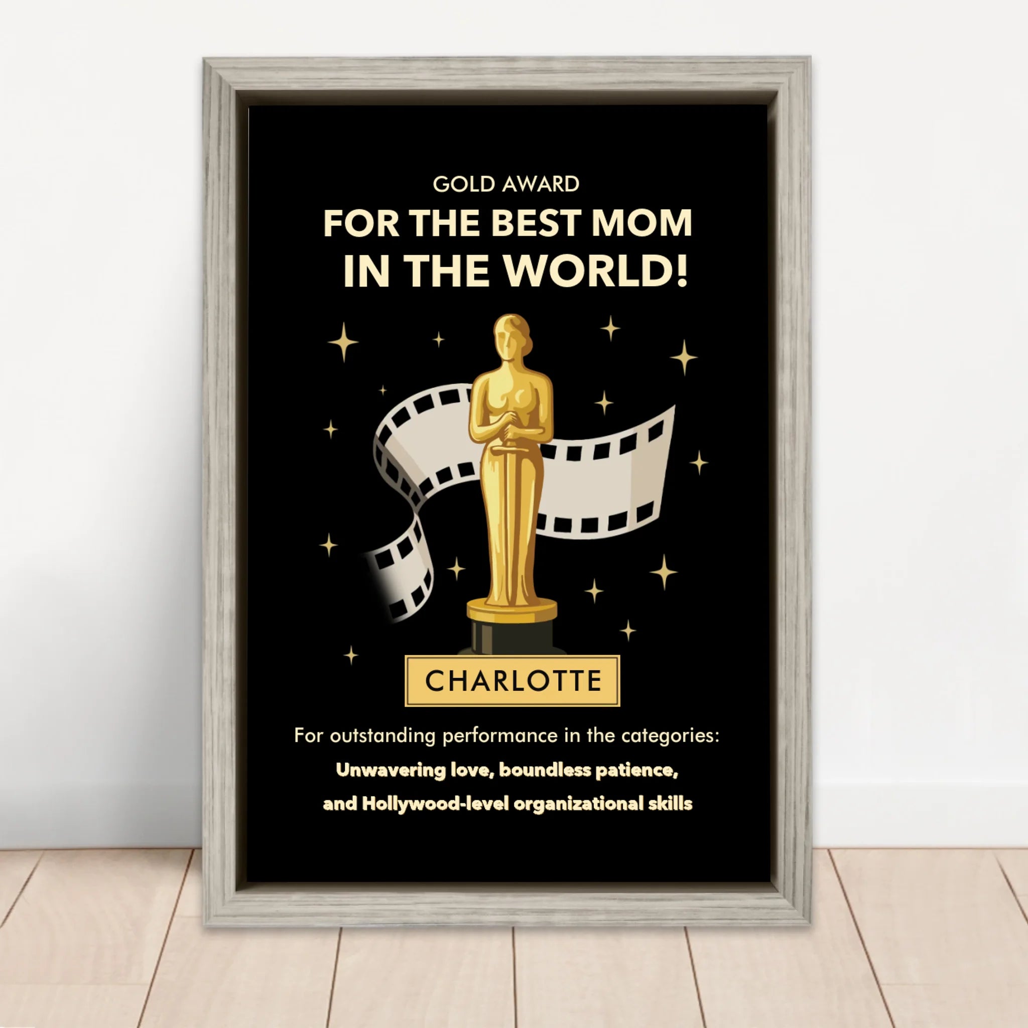 Personalized Canvas "Gold Award"
