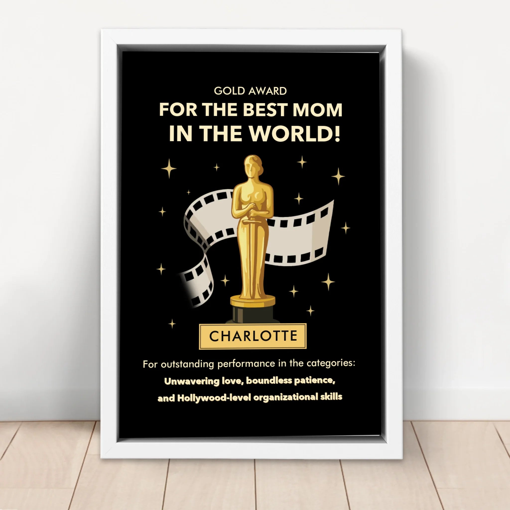 Personalized Canvas "Gold Award"